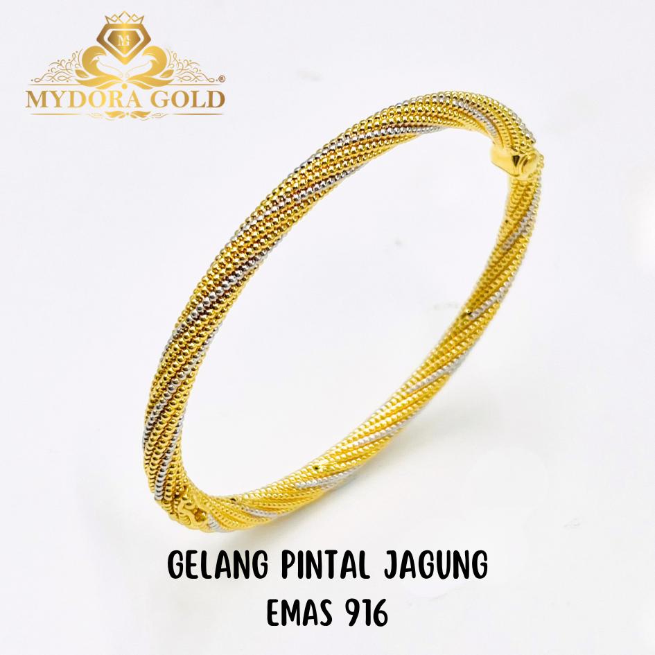MYDORA Gelang Pintal Jagung | Emas 916/22k