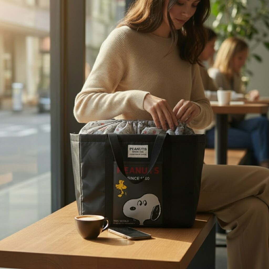 🆕【⭐訂購⭐】🇯🇵日本直送 🌀#Snoopy 保冷保溫購物籃（附底板）［3款選］🌀[ELCD-0178][260430]