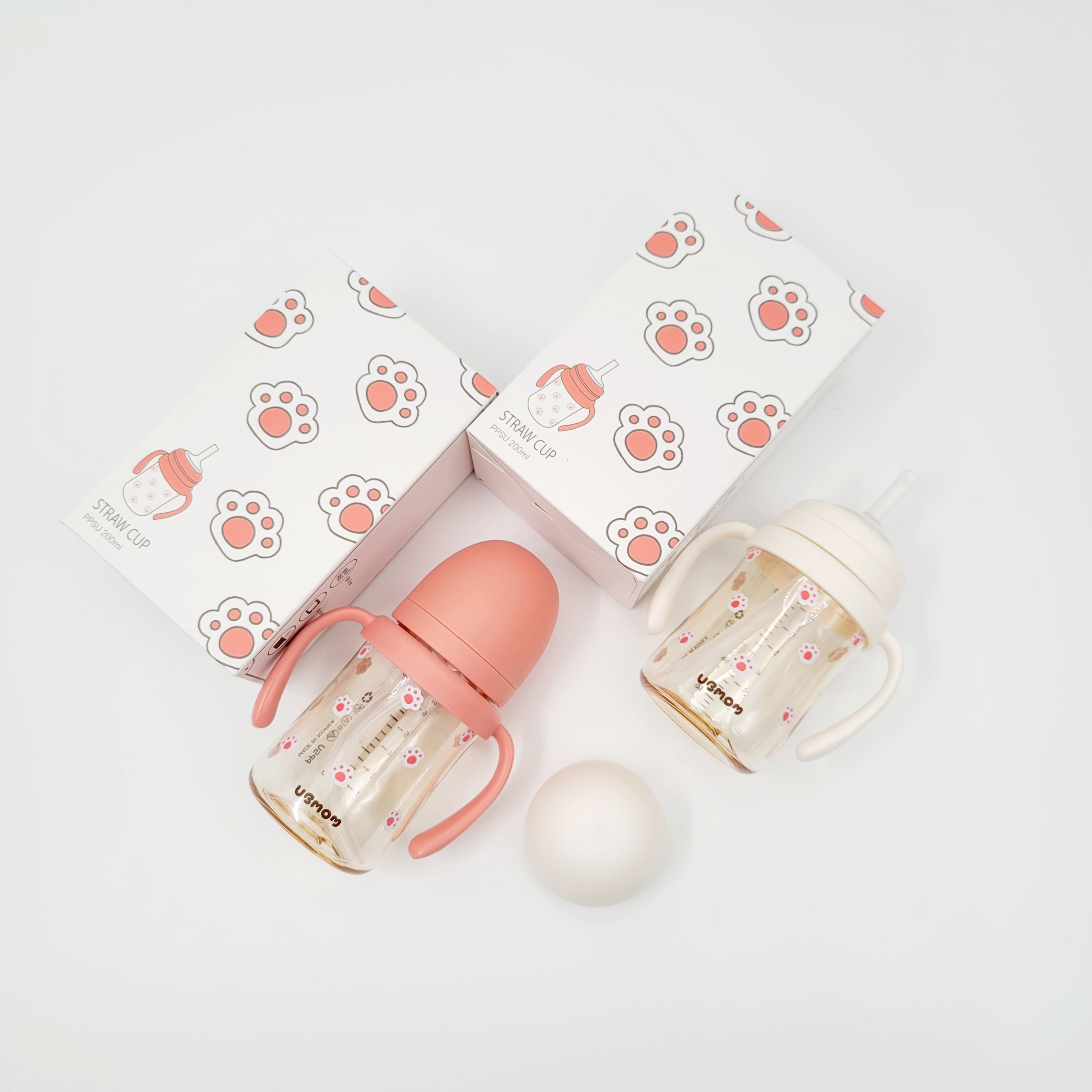UBMOM 特別版可愛貓爪PPSU吸管杯-200ml