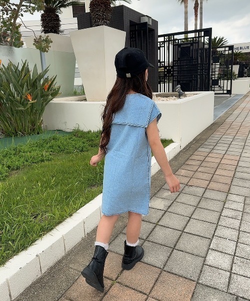 🆕【⭐訂購⭐】 🌀型格 水手領 牛仔布 連身裙［2款選］🌀[ELFA-0219][260730]