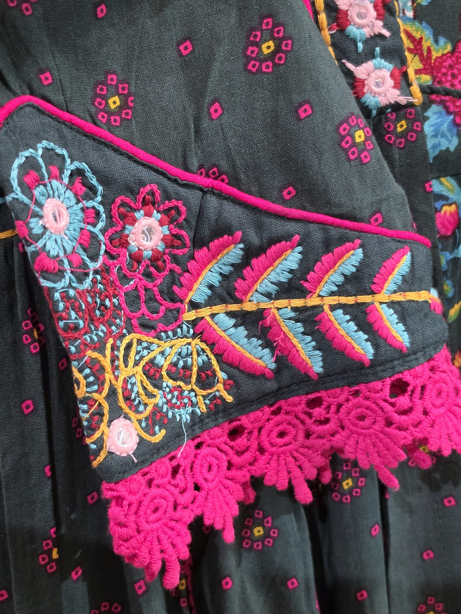 印度刺繡印花背心裙連外套套裝