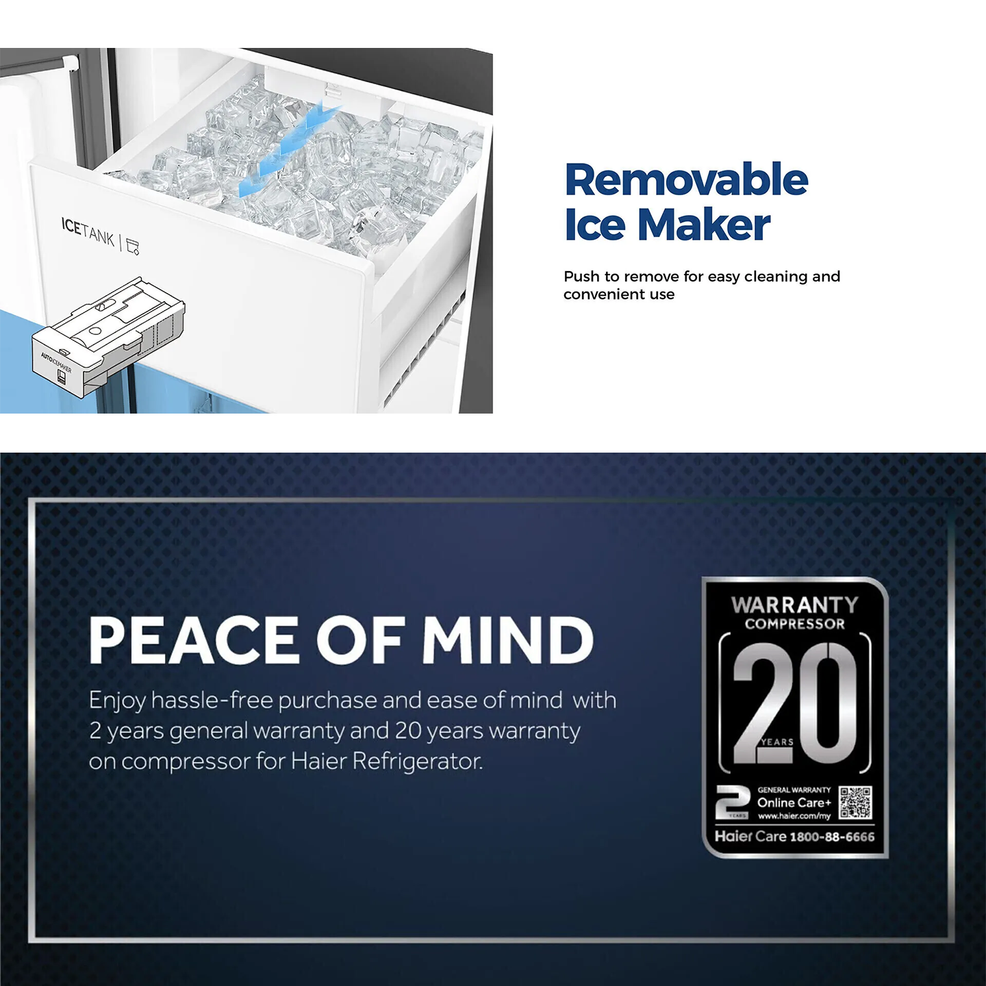 Haier 618L Multi-Door Inverter Glass Fridge Gold (HRF-IM618AG)