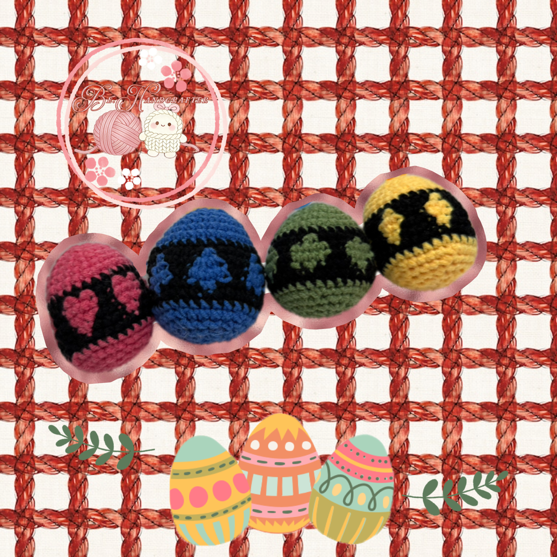 鉤織守護蛋鎖匙扣