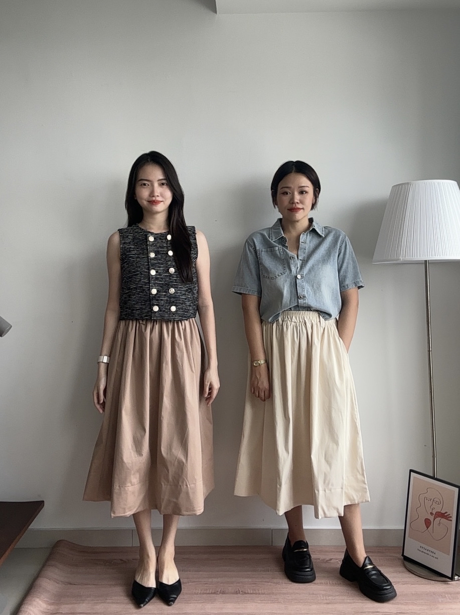 S1927 A Line Long Skirt - 4 Colors 