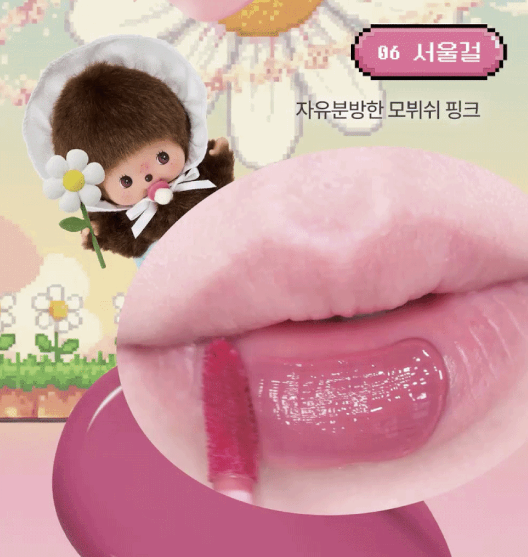 韓國 Amuse x Monchhichi 限定 持久光澤 果凍唇釉+ 送唇蜜戒指｜Jel Fit Tint