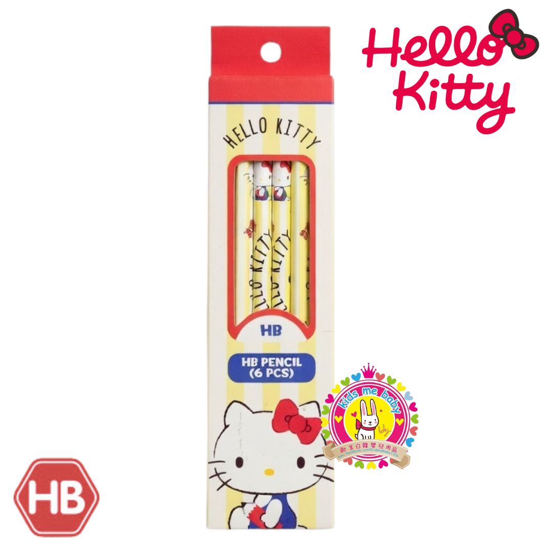 Hello Kitty 吉蒂貓 HB 六角形鉛筆 6支裝 241201-01 ⭐