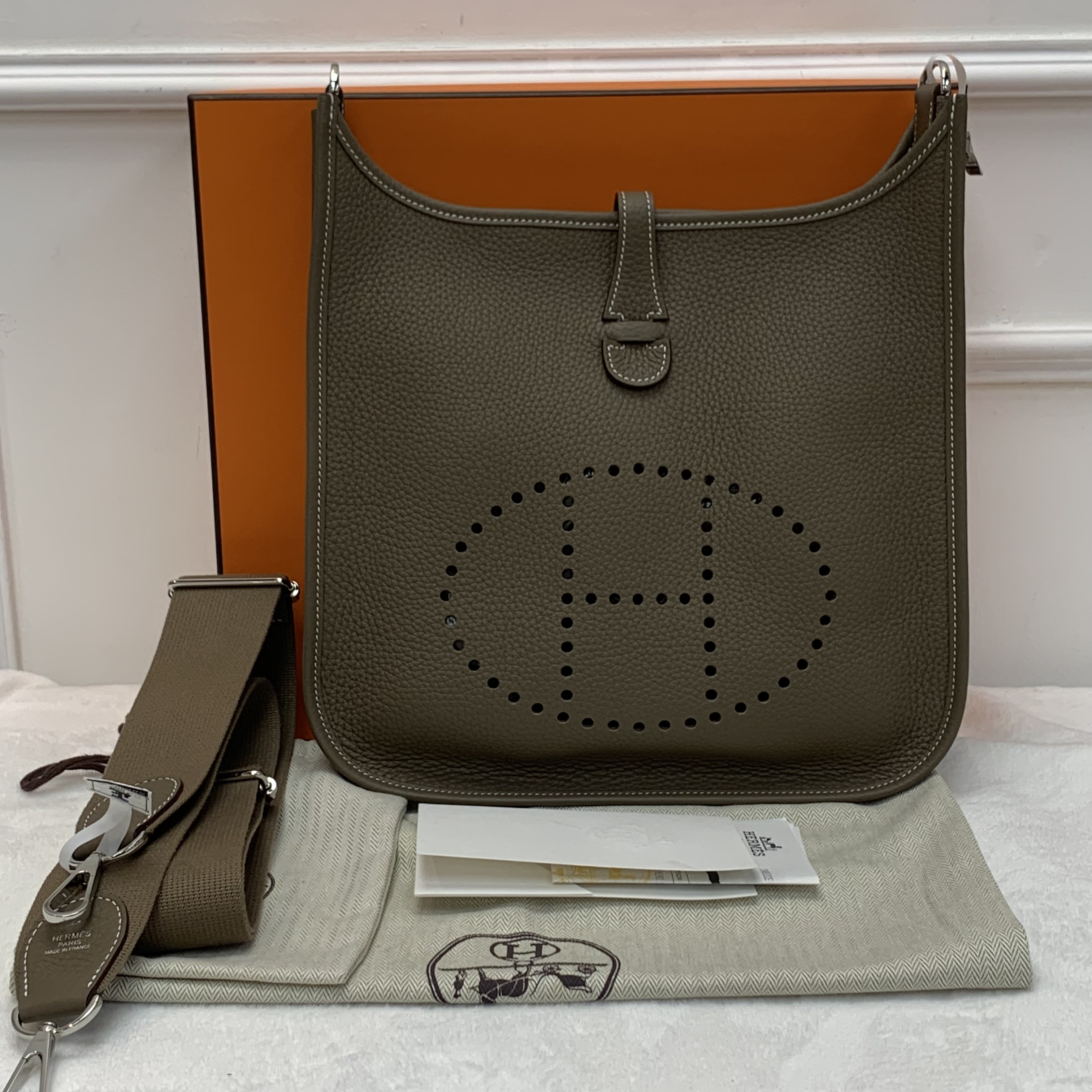 Full Set Hermes Evelyne29 大象灰TC皮 99新