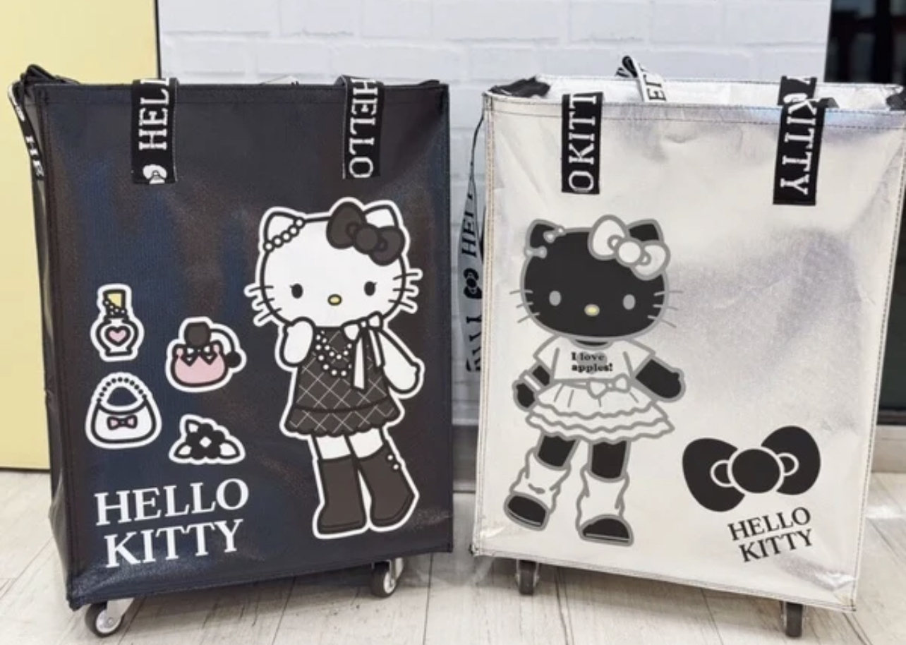 （約6月尾到貨）🇹🇼台灣超商限定 限量長腿Kitty滑輪購物車💕