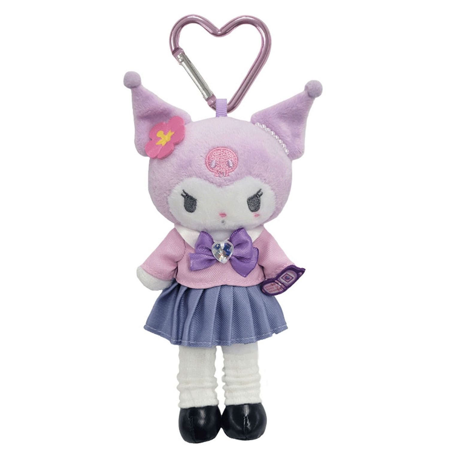 Sanrio - 長腿公仔掛飾 (校服Kuromi款)