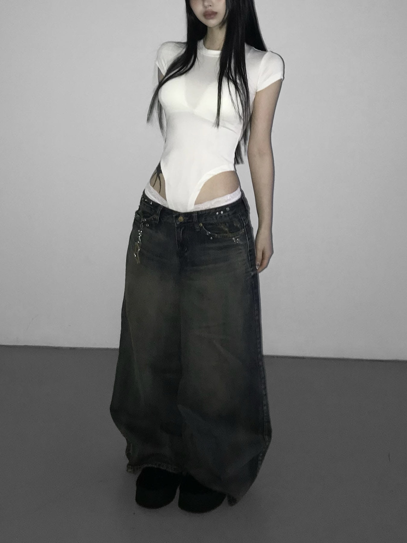 Slim Fit Crew Neck Bodysuit