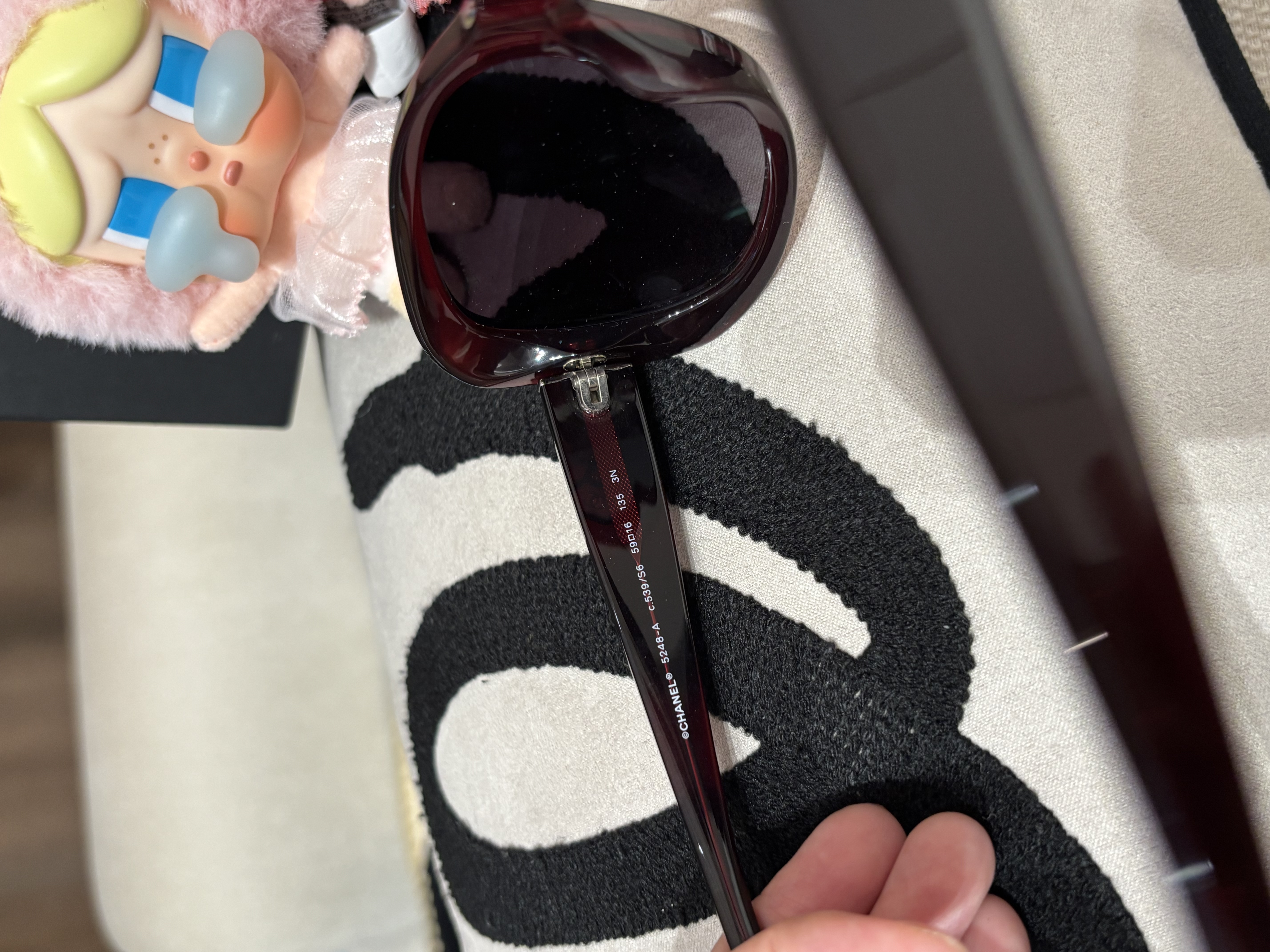 Chanel 山茶花 Sunglasses wine 5248 100%Authentic, 98%New 