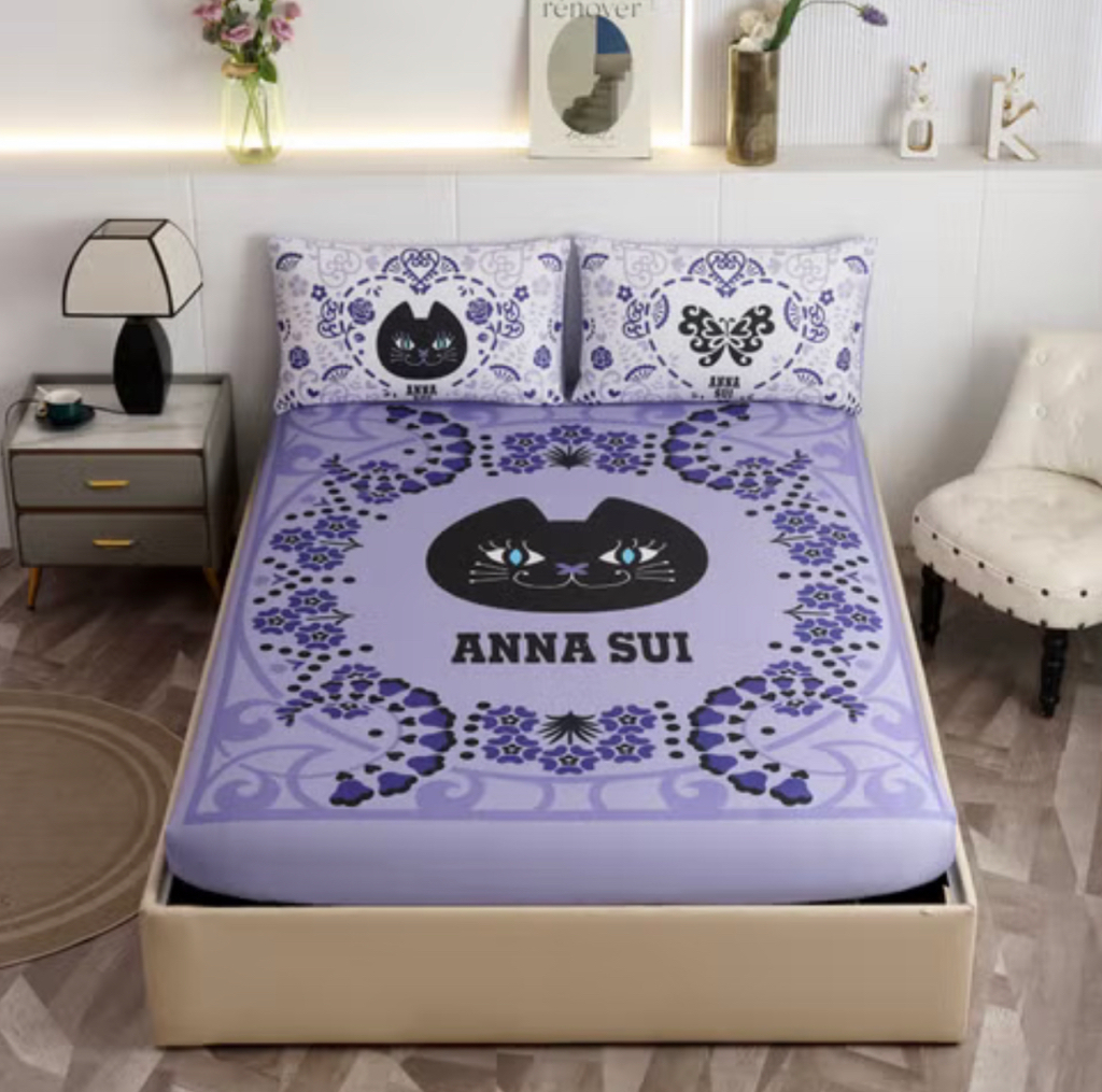（2月中至3月尾到貨）🇹🇼台灣超商限定ANNA SUI× Sanrio 跨界聯名系列 雙人床包（三件套）💕