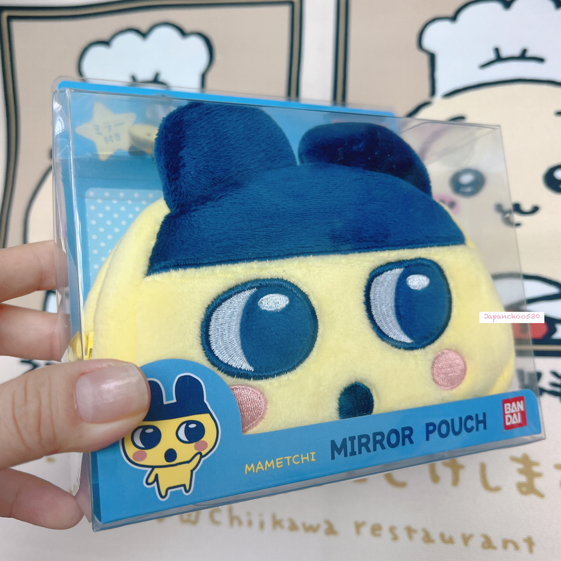 日本現貨📍日本Tamagotchi得意連鏡化妝袋