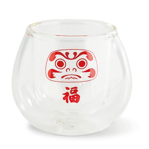 🆕【⭐訂購⭐】🇯🇵日本直送 🌀富士山🗻/達摩造型 雙層隔熱玻璃杯［2款選］ 🌀 [ELCD-0161][260402]