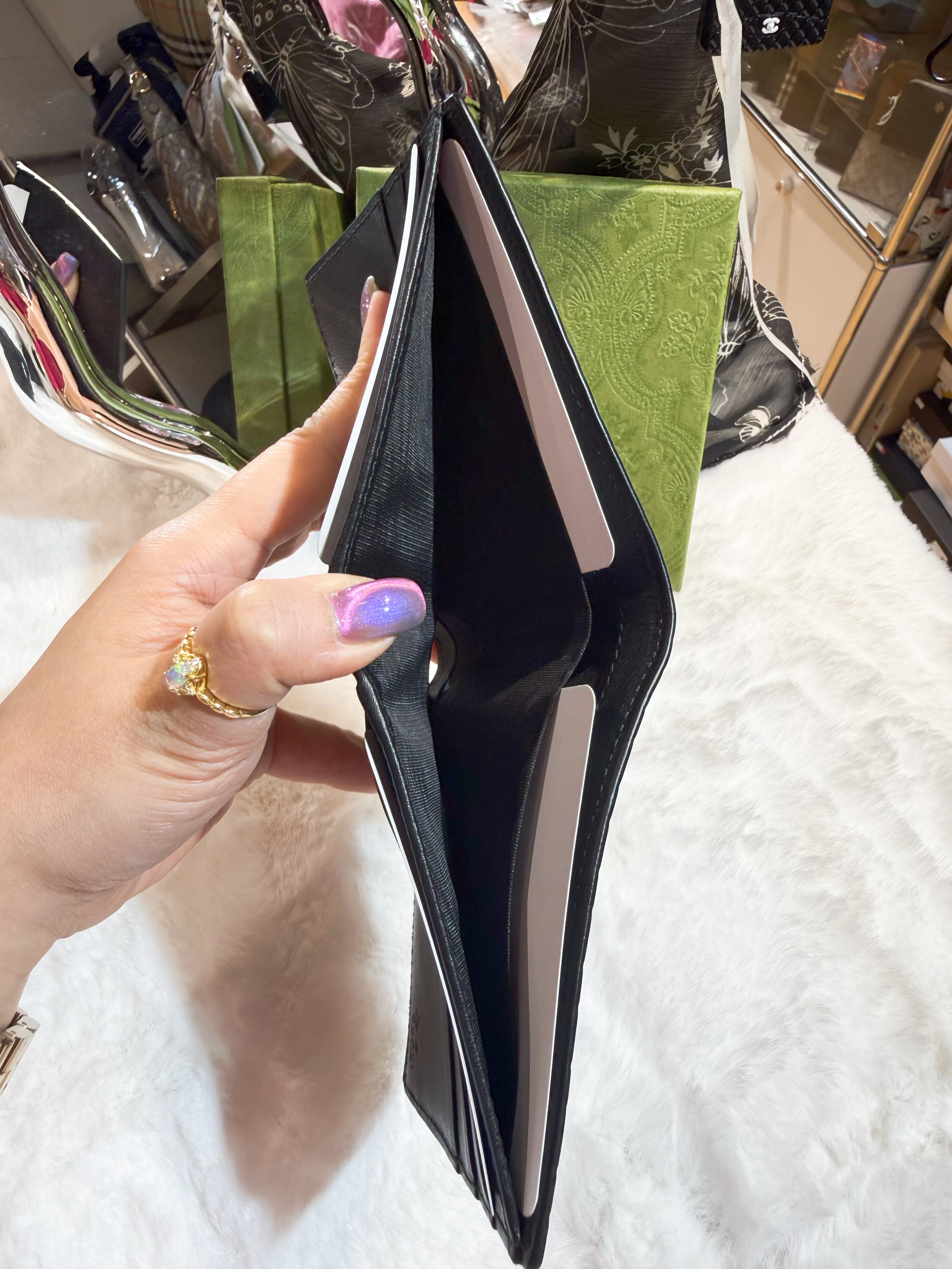 Gucci bi fold wallet slogo/6cc/blk