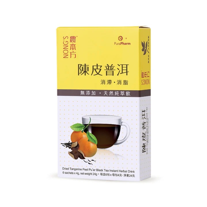 農本方® 陳皮普洱天然純萃飲4克 x 6包