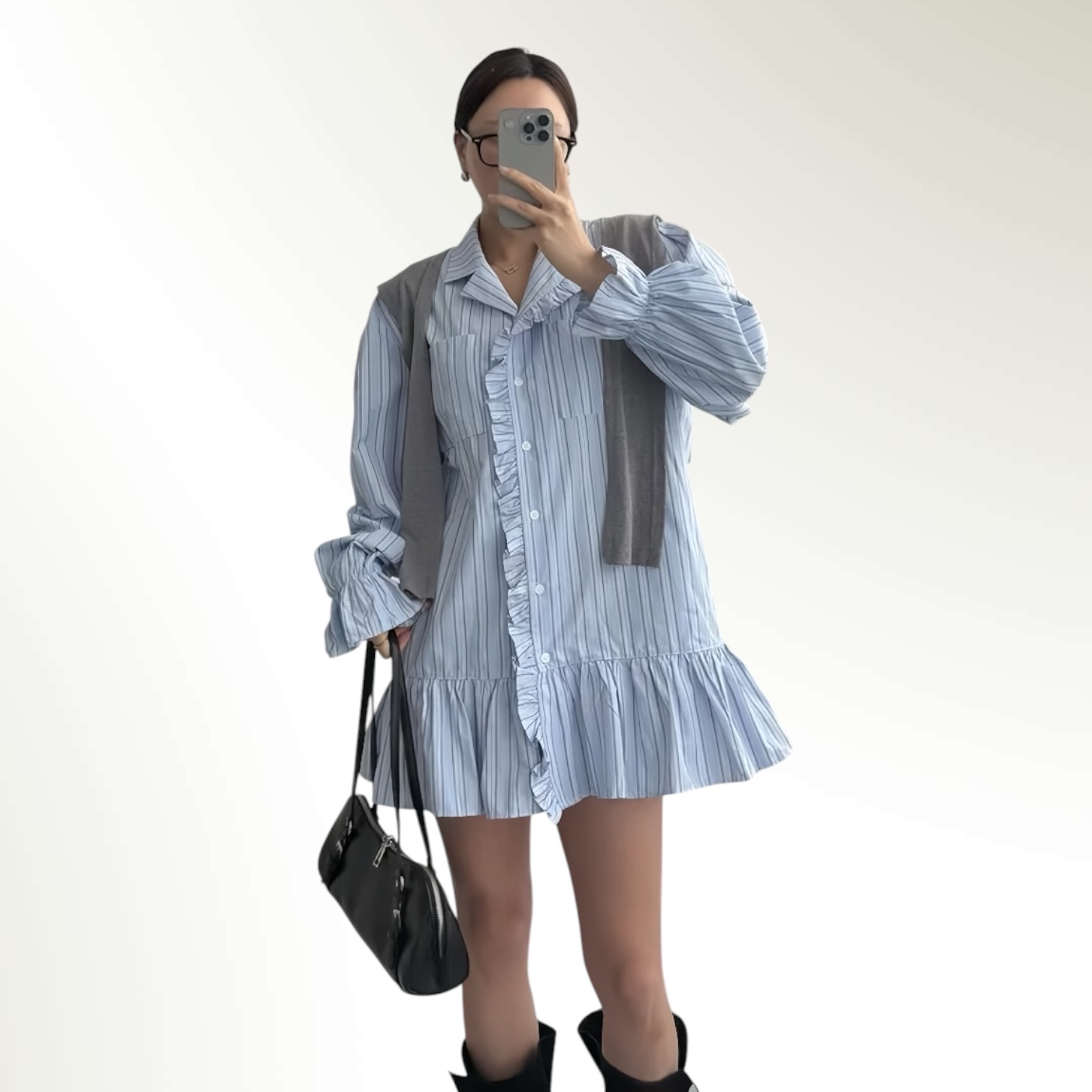 221123 直條waffle邊外套