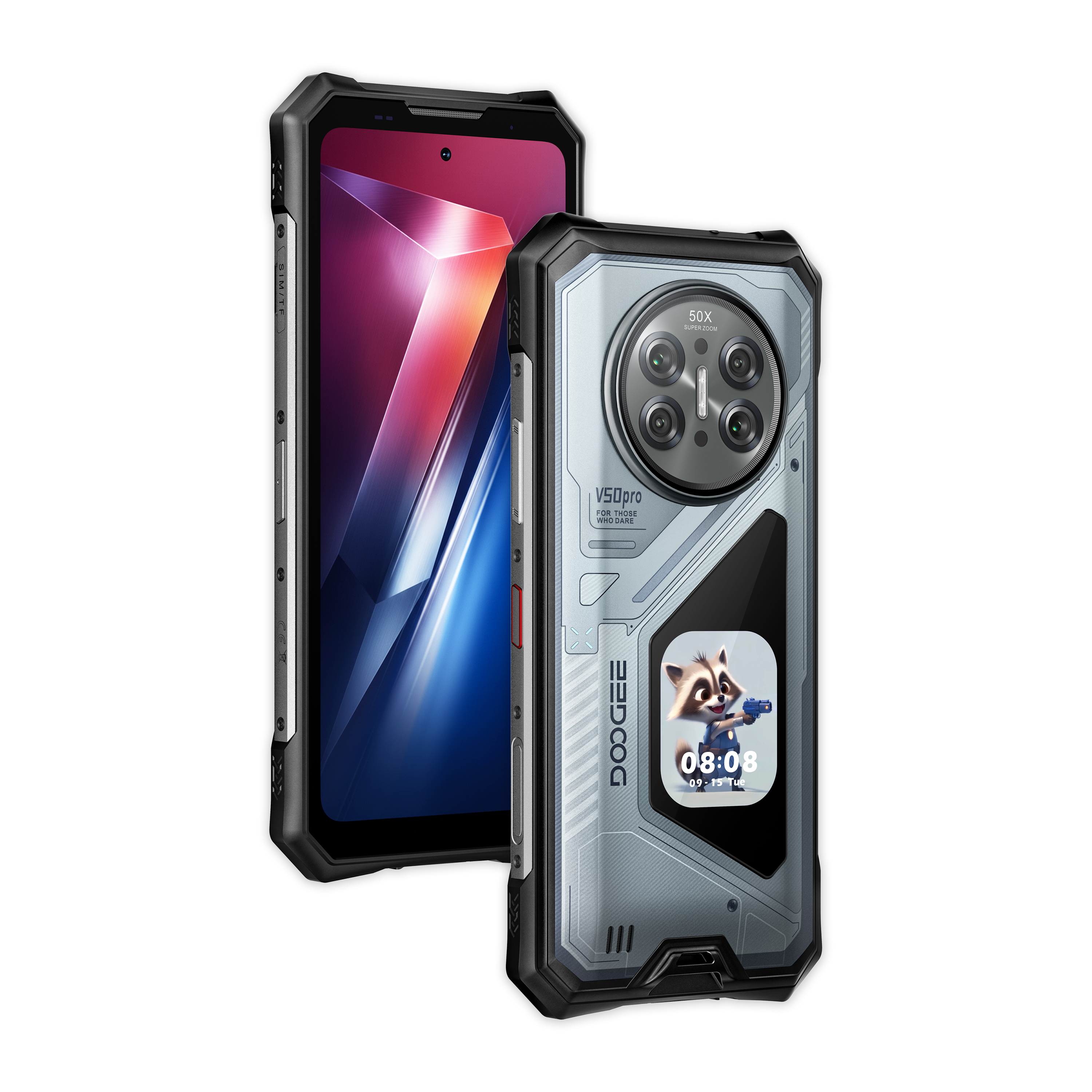 DOOGEE V50 Pro 5G | Dimensity 8300 6.78吋 120Hz 11000mAh 200MP 夜視 後置AMOLED屏幕 PoC對講 Wi-Fi 6E 三卡槽 AI工具 三防手機 Rugged Phone