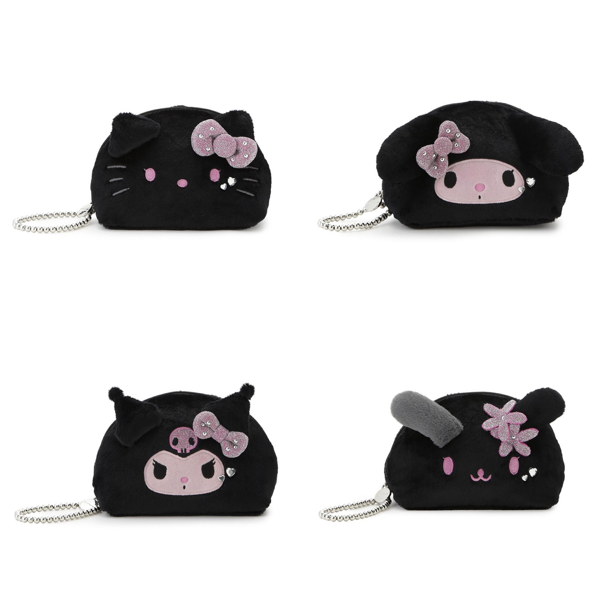 日本預訂📍日本Sanrio House Pink x Black系列 - 立體化妝袋 不包郵