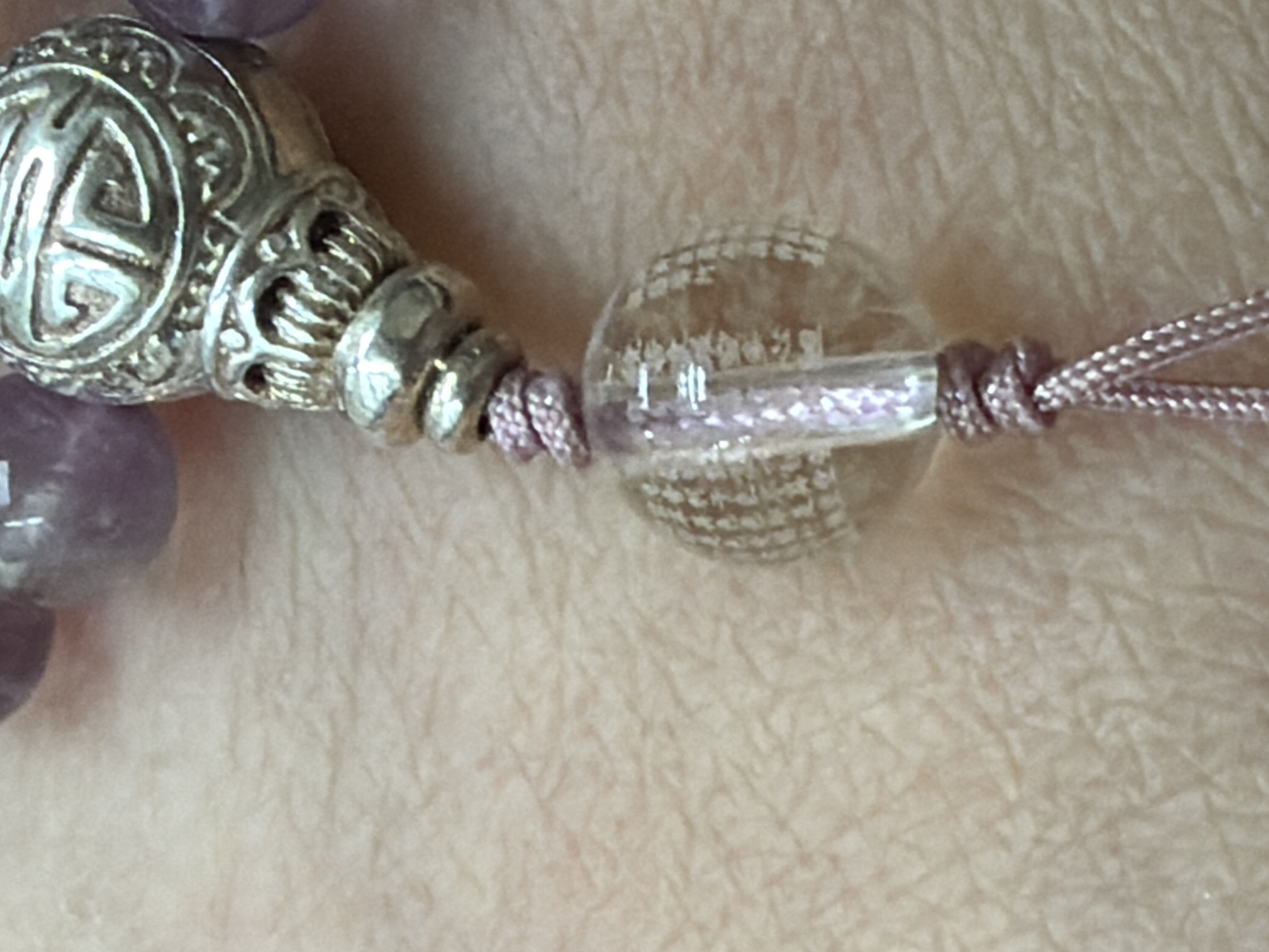 6mm 54粒瑩石念珠 配：心經雕刻珠