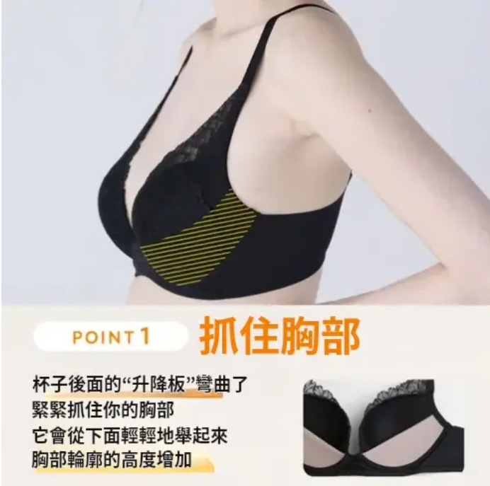 日本 華歌爾 Lecien 集中提高 蕾絲無鋼圈內衣 平行進口