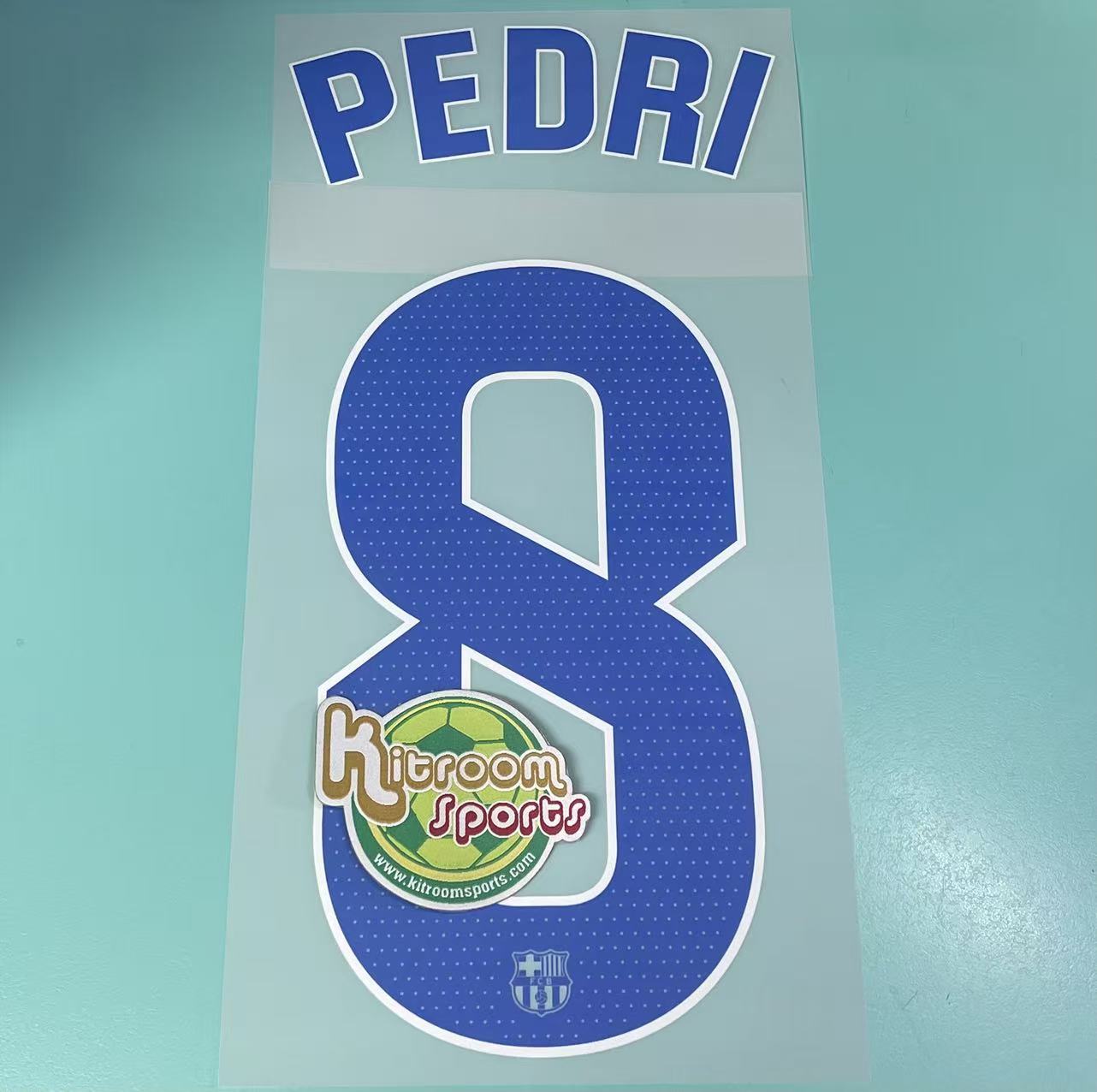 2023-24 Barcelona Away Nameset #8 PEDRI