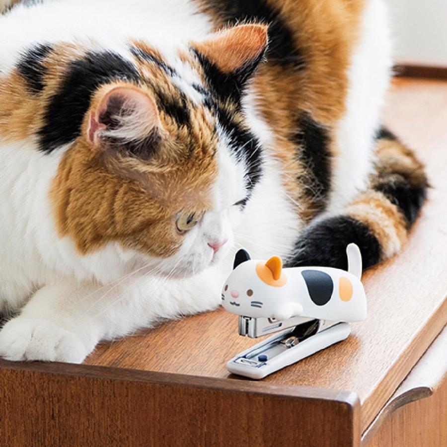 🔥🔥【日本直送《MAX》矽膠貓咪造型釘書機】