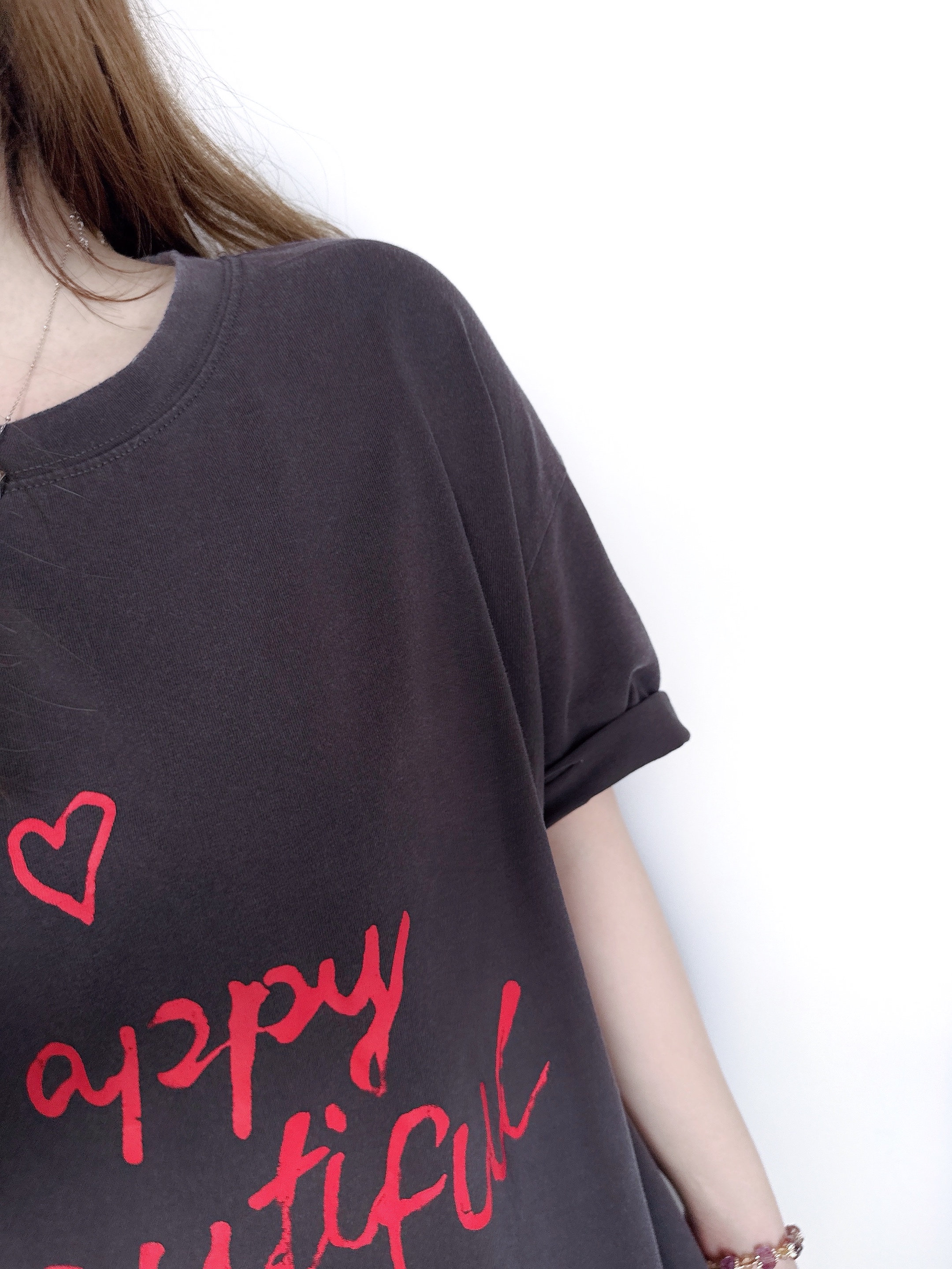 假兩件Tee拼接Lace Ops