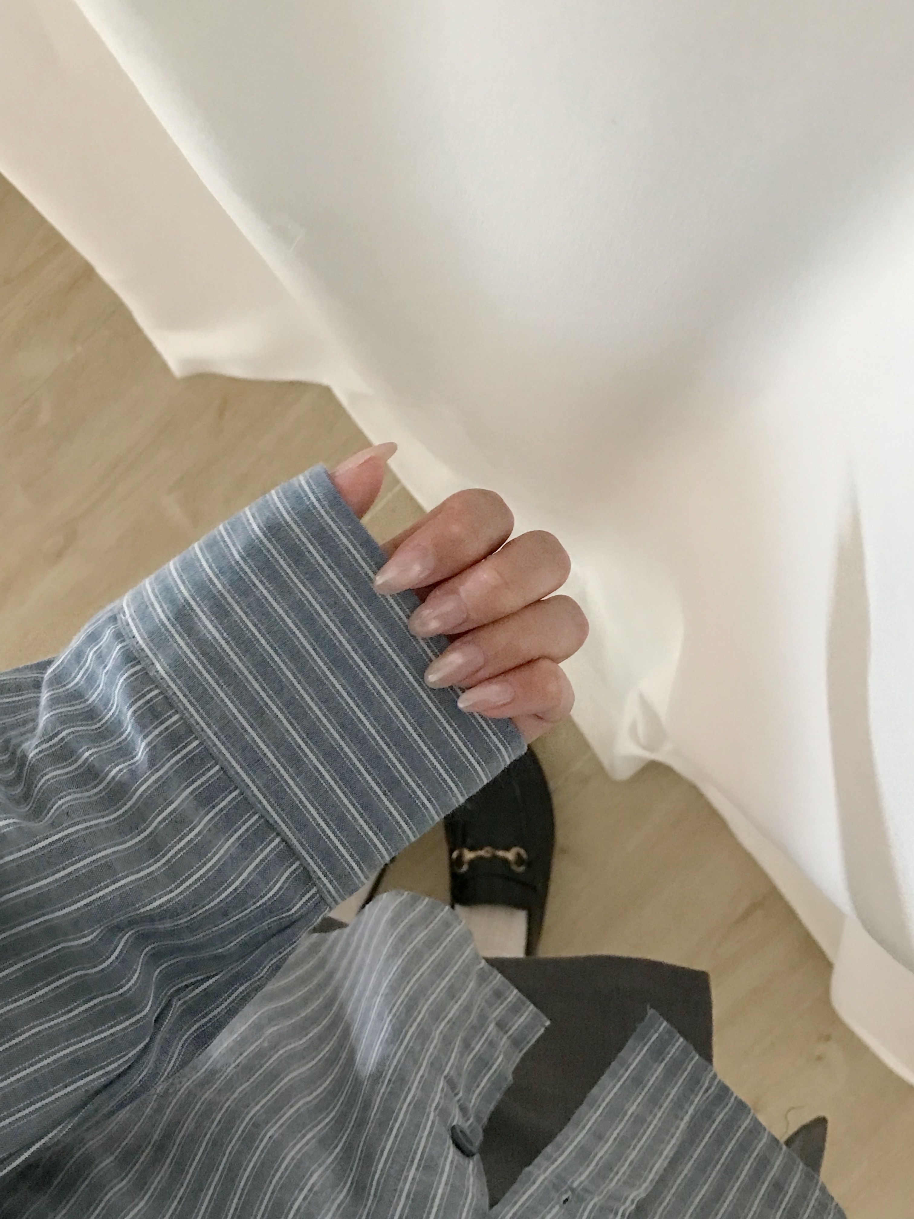 慵懶直條紋襯衫(兩色入)