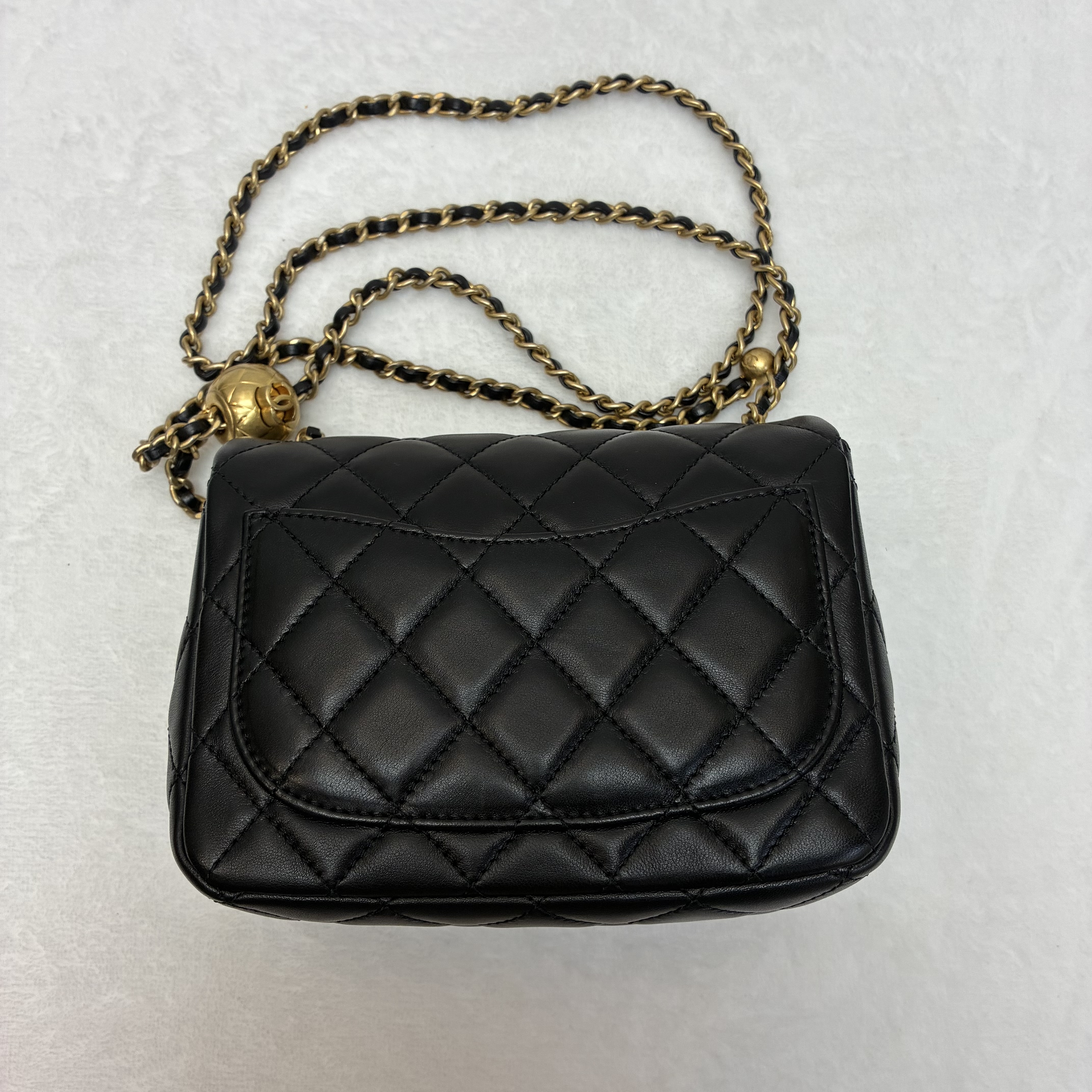 Full set Chanel淡金扣金球Mini