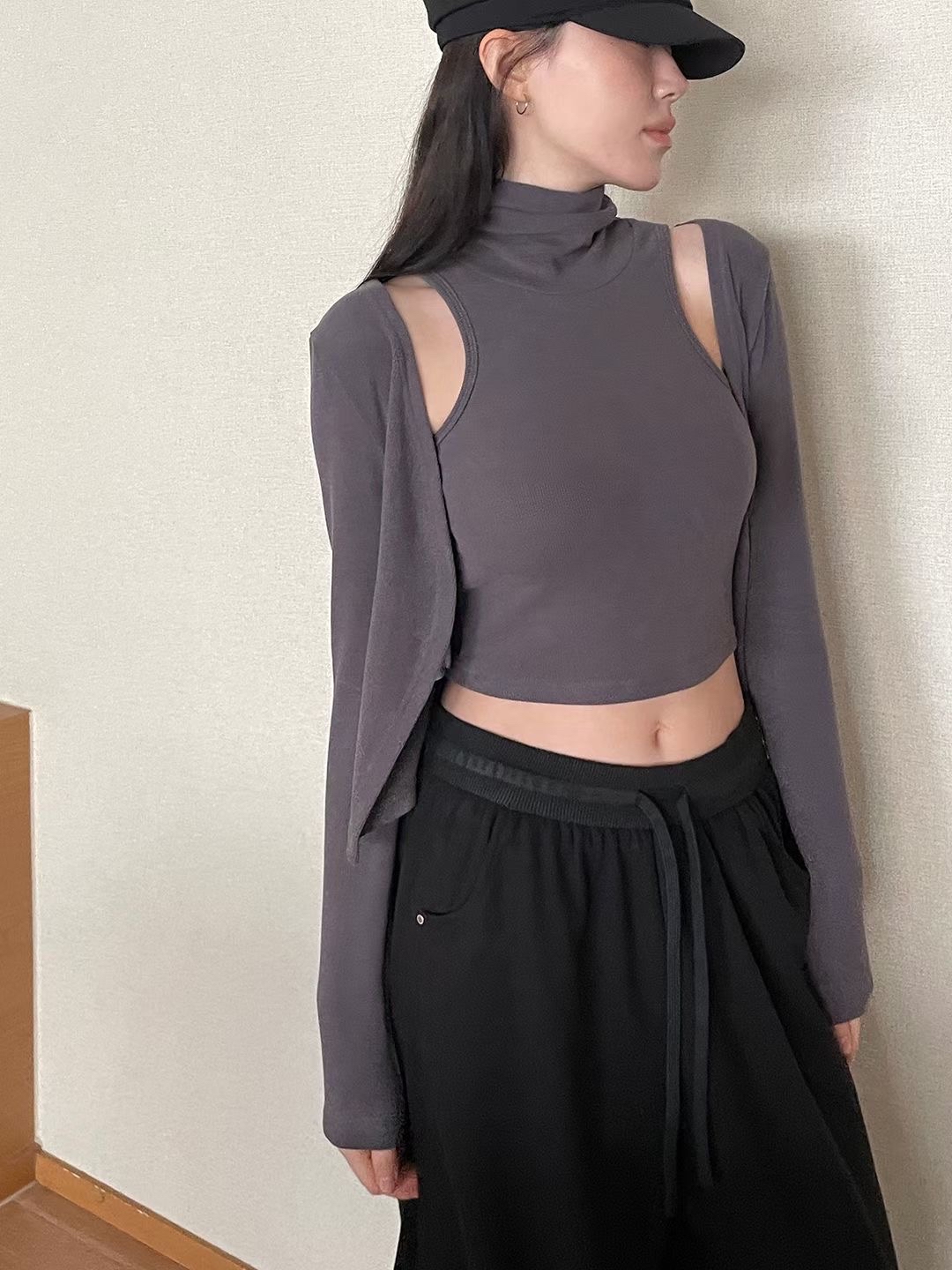 【 Goodbye Winter🤳🏻🤍顯身材max～高質量層次感入膊BRA TOP SET💭】Sexy Love Bra Top Set(兩色入)