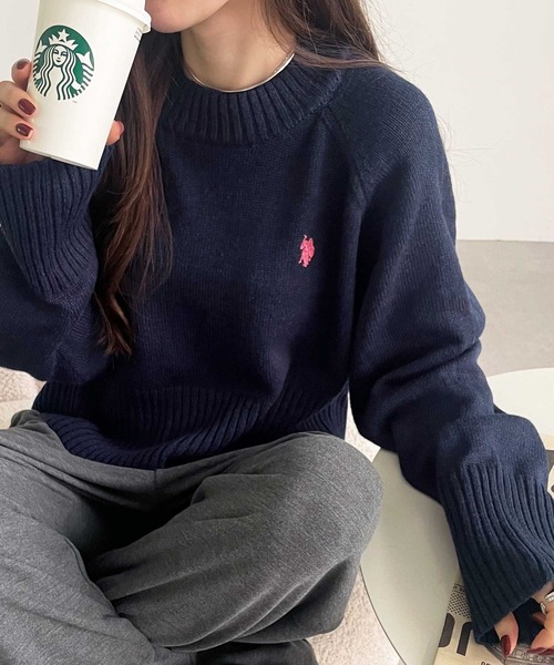 日本直送 限時特價優惠中  U.S. POLO ASSN. 與日本女裝品牌 GeeRA 的聯名限定款短版毛衣 