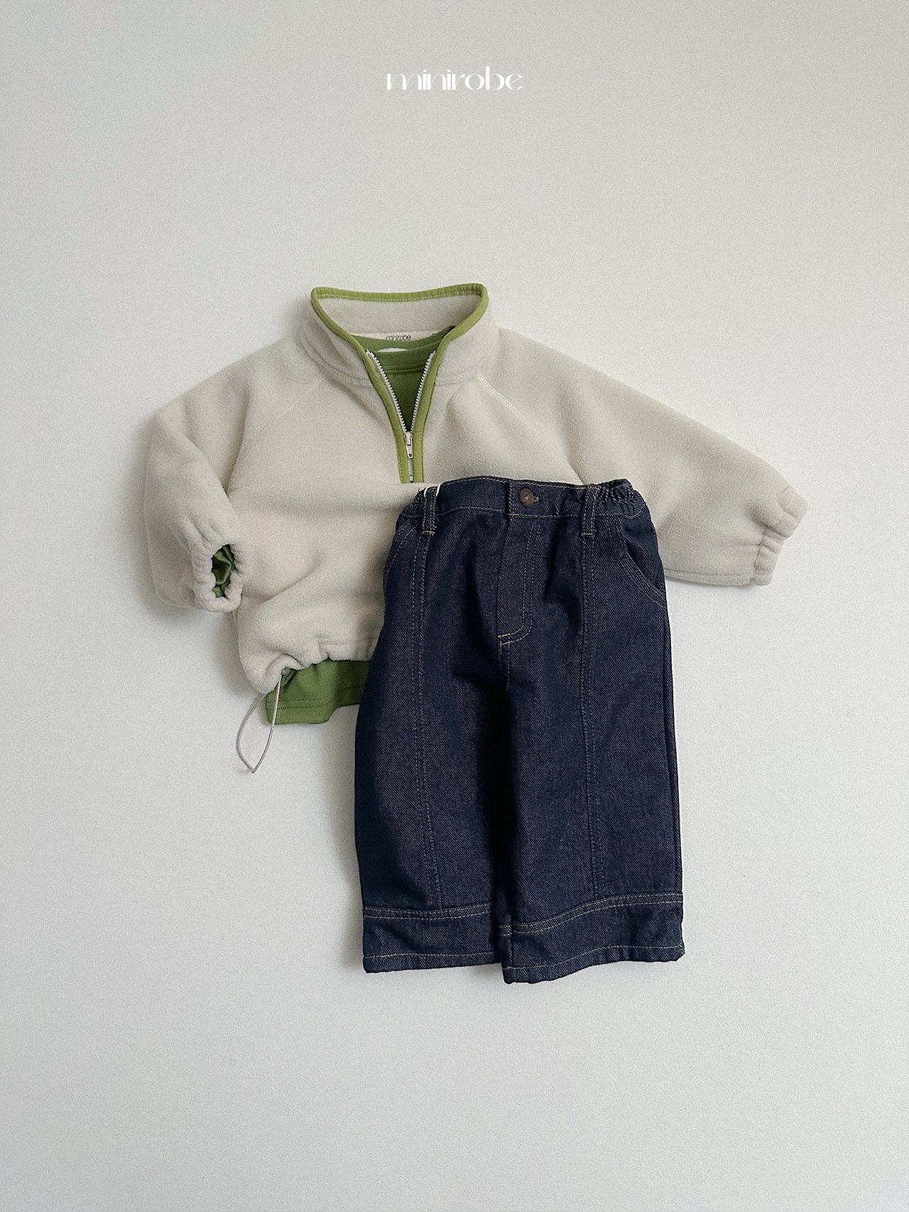 Mnirobe |  Non-fade panel denim pants