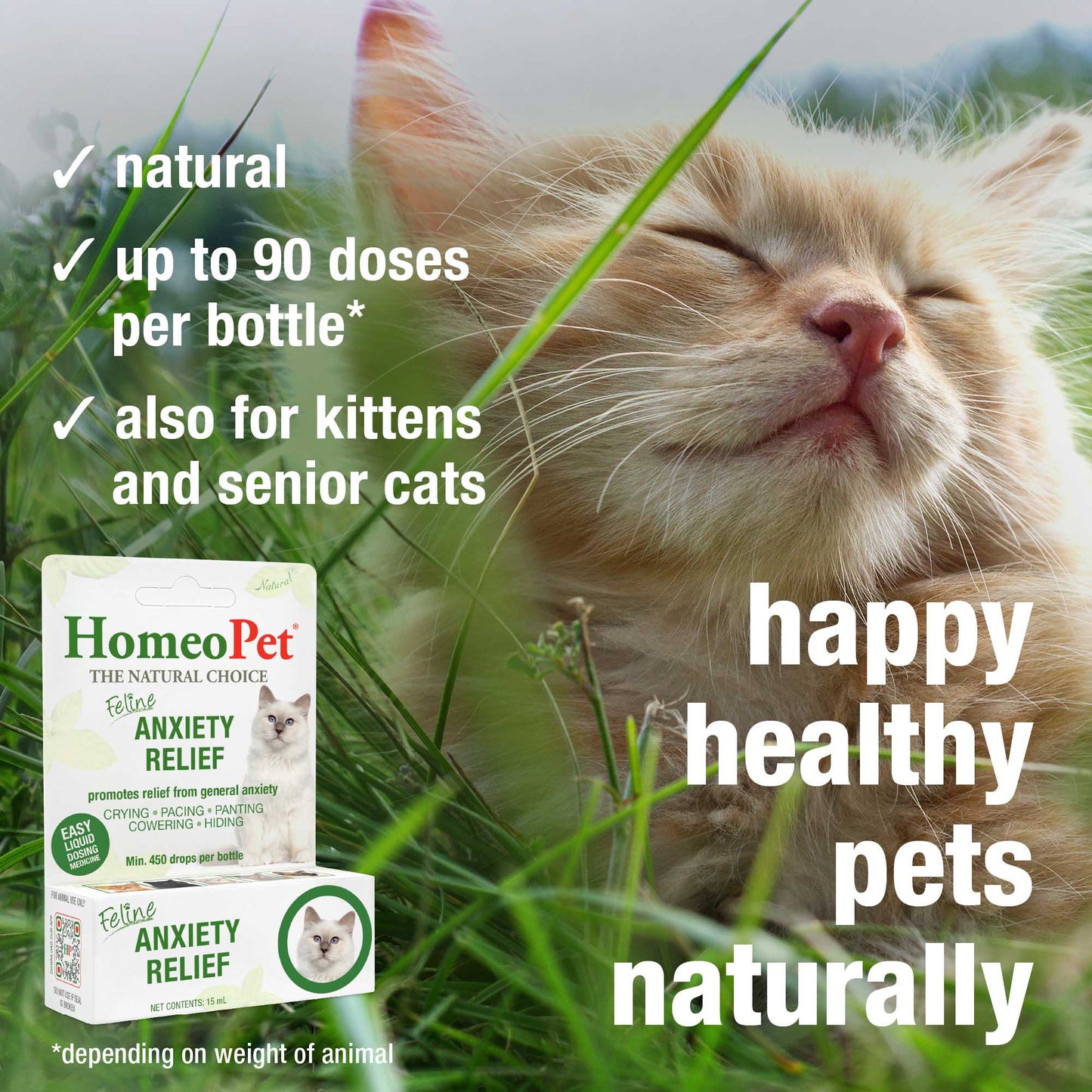 美國 HomeoPet Feline Anxiety Relief for Cats 貓用天然緩解焦慮滴劑 15ml