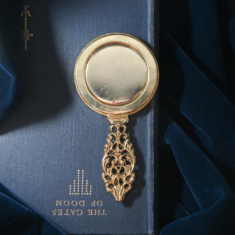 New Old Stock-VINTAGE C.a. 1960s  ITALIAN MOSAIC POCKET HANDHELD MIRROR - Sky Blue(FA202)