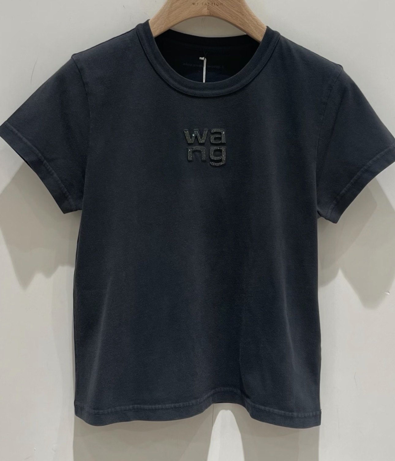 訂貨📮Alexander Wang灰黑色水晶logo 短 tee Size XS/S/M/L