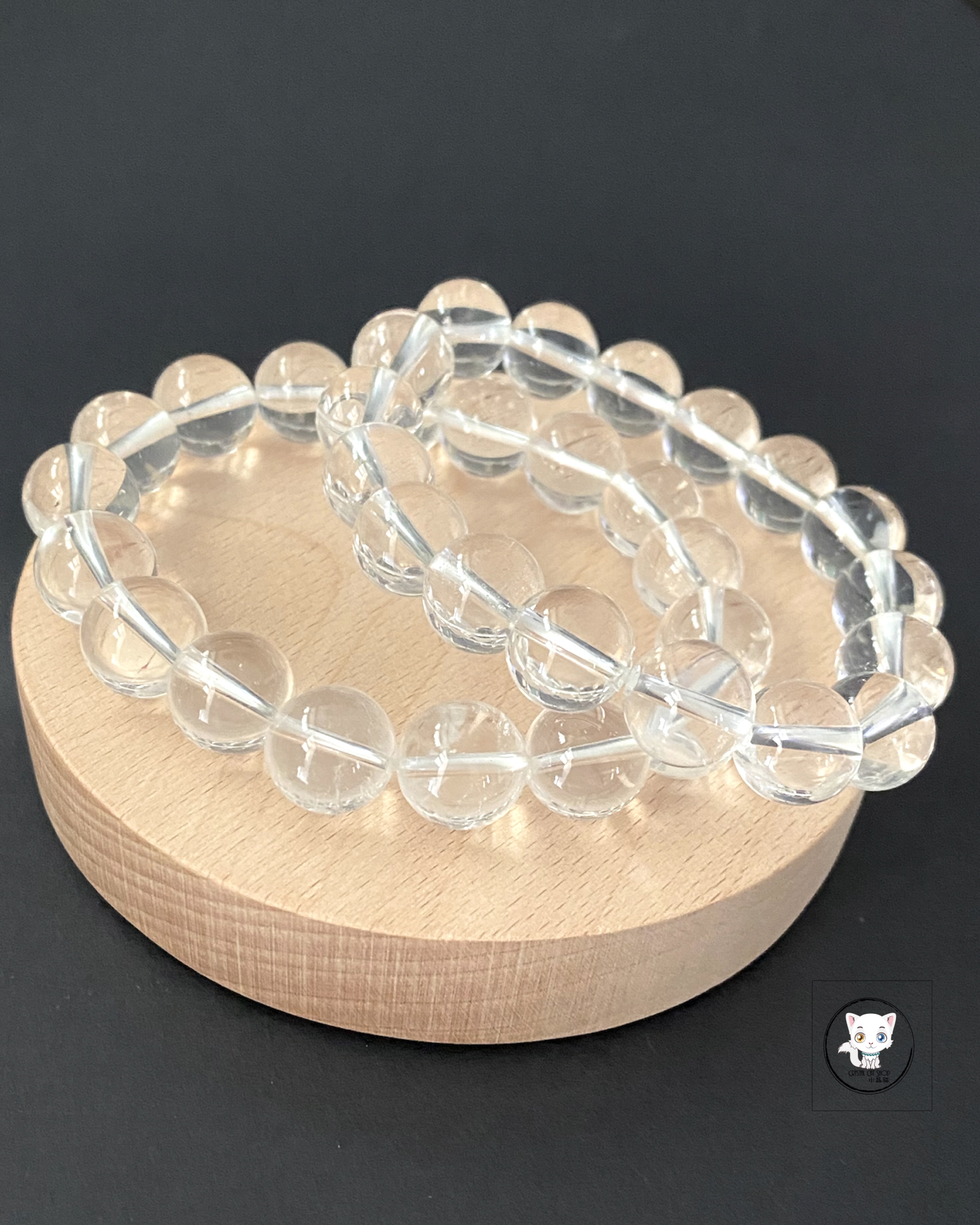 天然白水晶手鏈 12mm