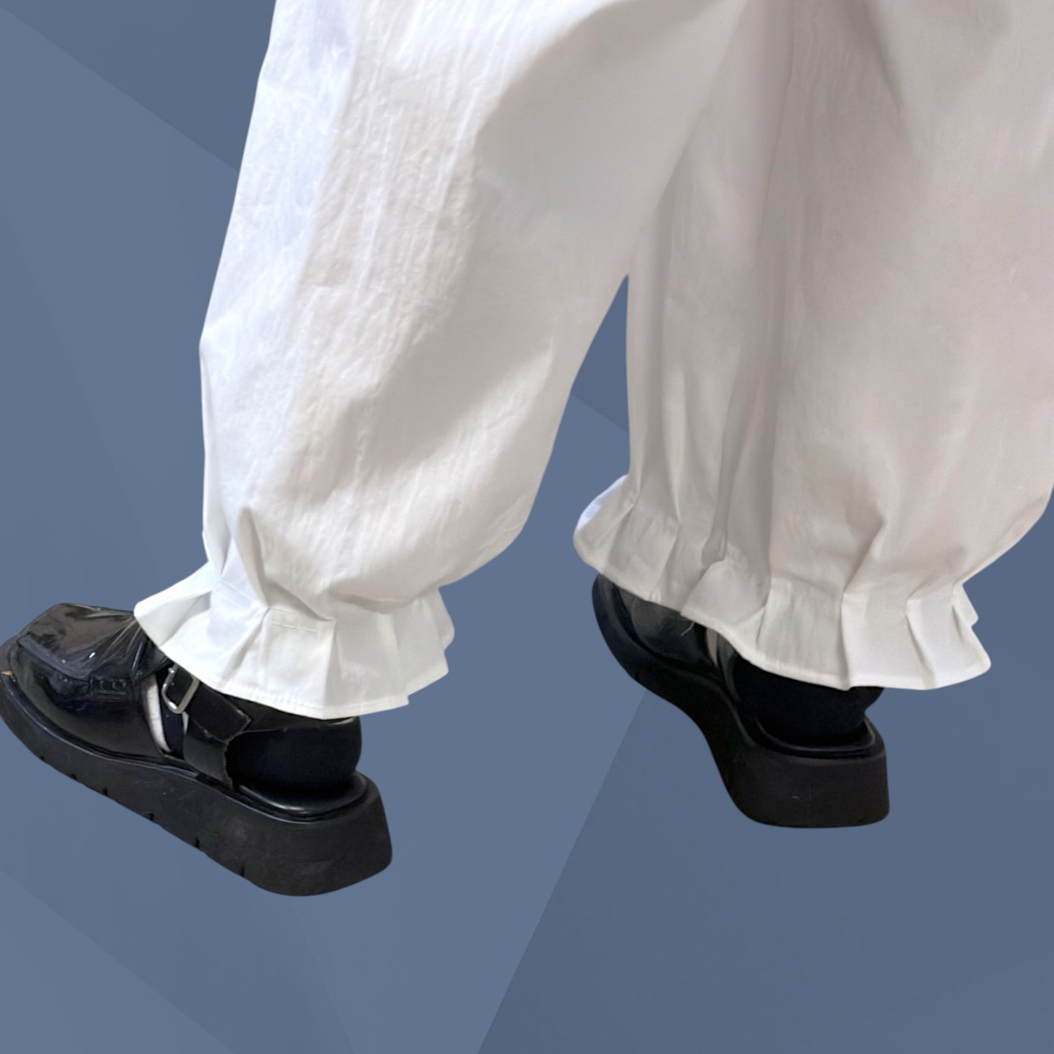 221154 褲腳壓摺長褲