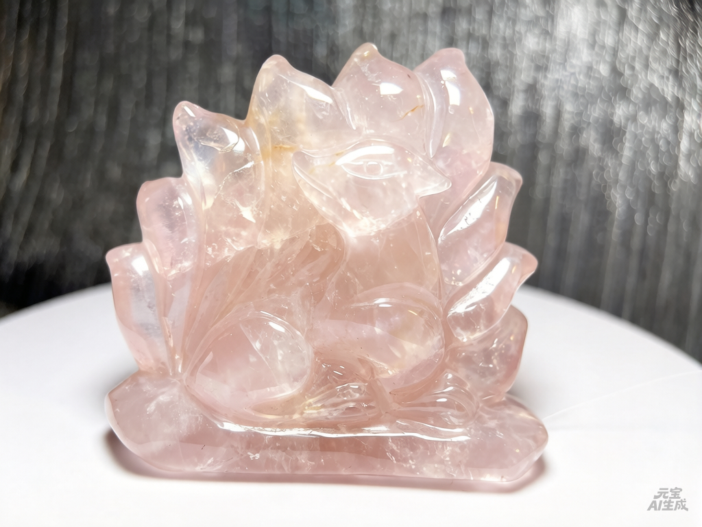 29DE176 擺件｜粉晶九尾狐🦊