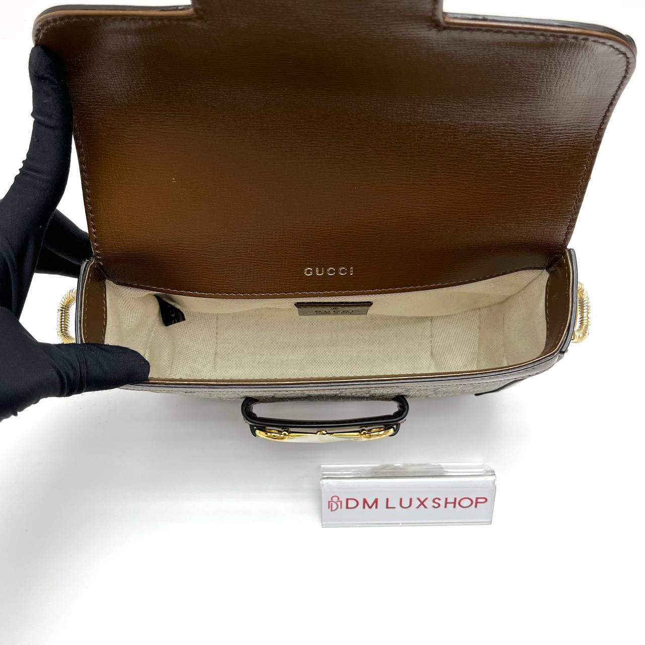 Gucci Horsebit 1955 GG Supreme Canvas Small Shoulder Bag