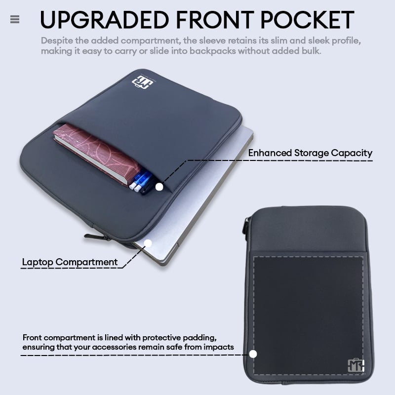 11 - 15.6 ( 3 IN1 ) Inch Mister Right Advance Sponge Laptop Sleeve