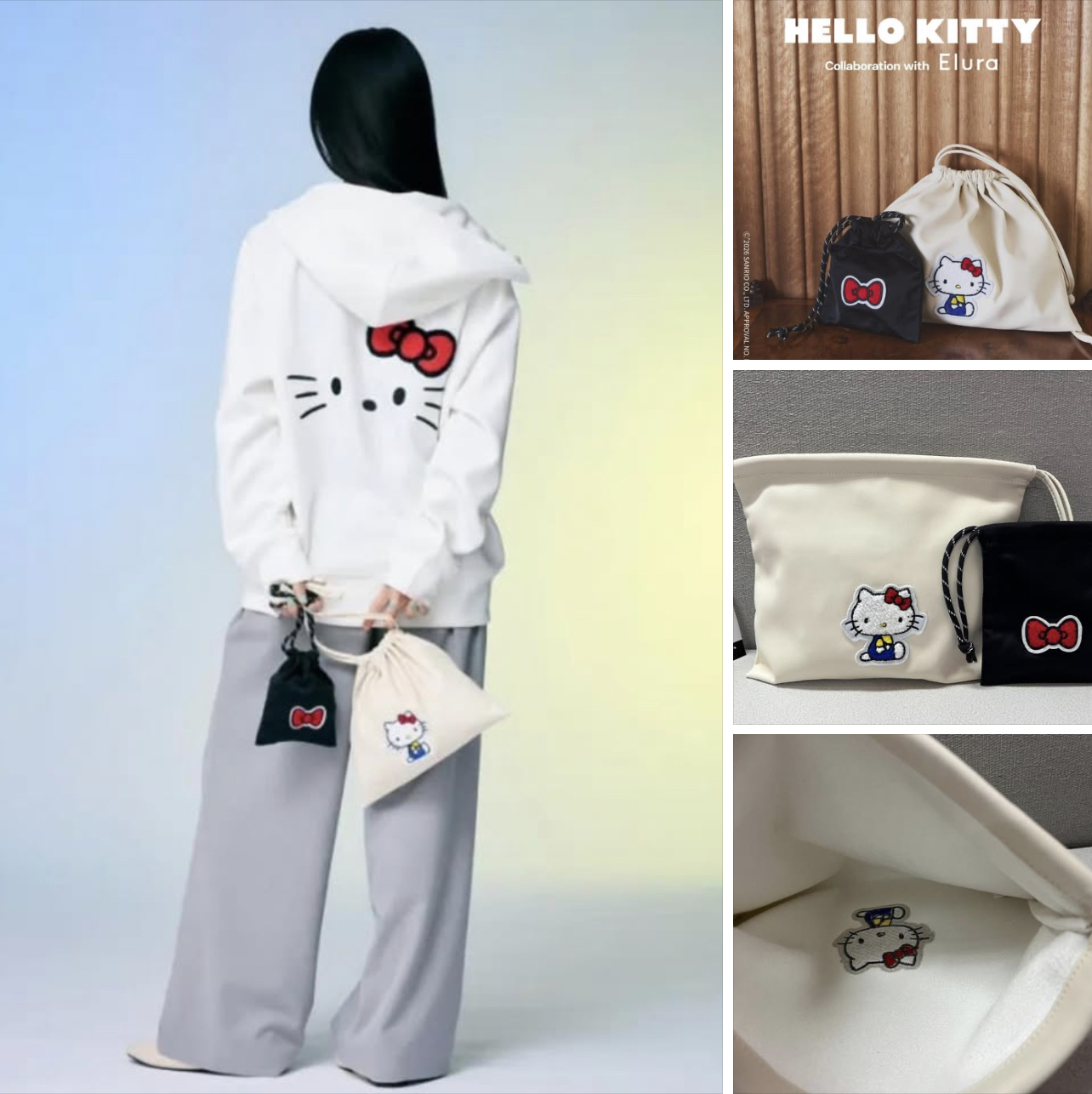 🎌日本直送🎌 Hello Kitty 限定款 束口袋可上肩側孭