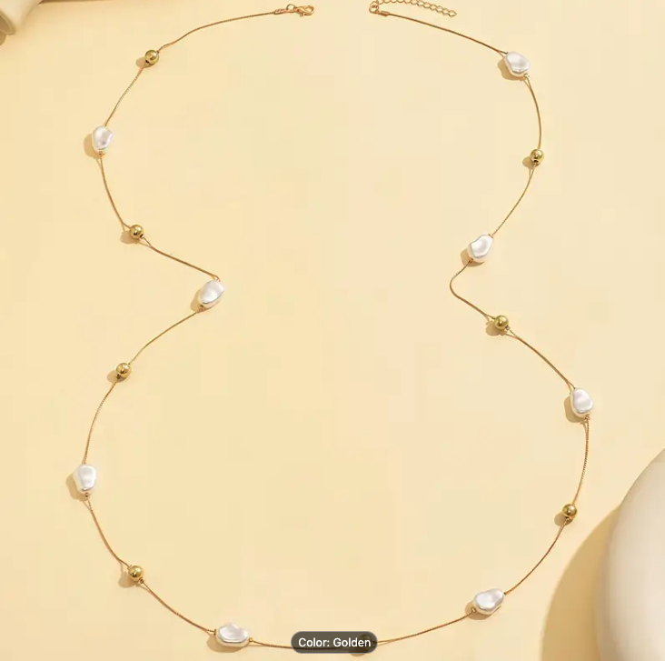 Adjustable Layered Golden/Silver Long Necklace