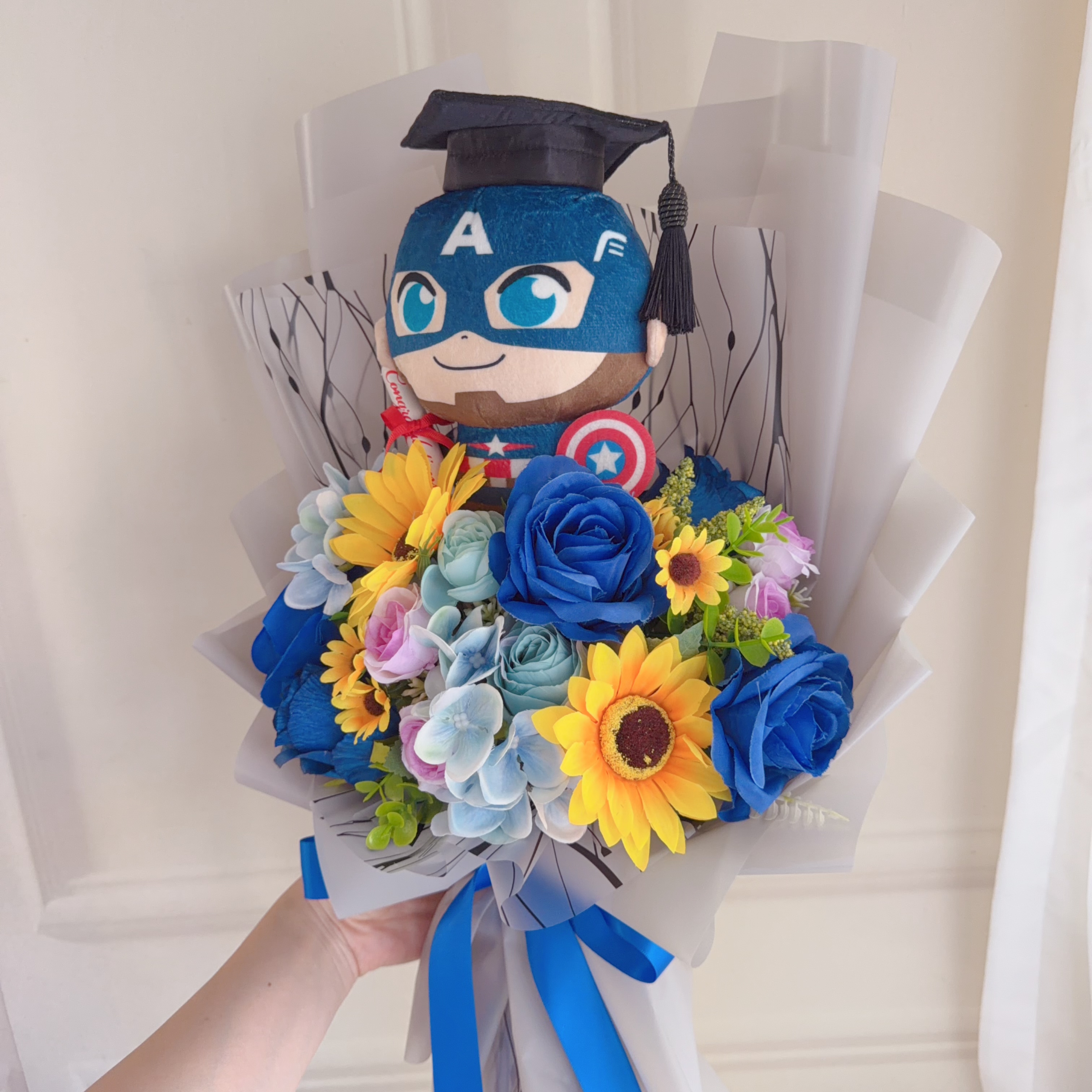 (現貨) American leader畢業公仔花