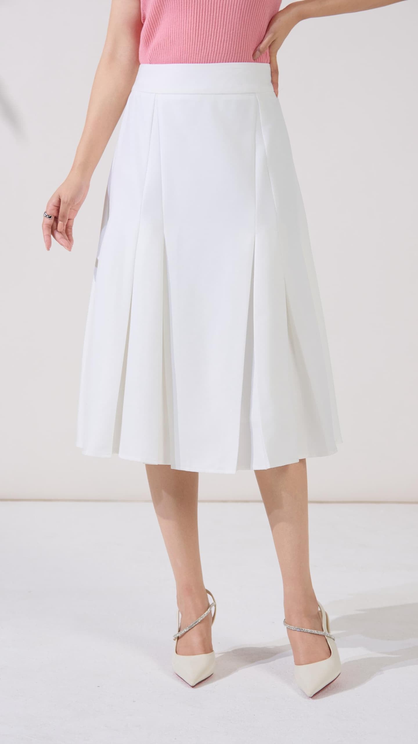 12241358 Sophia Pleated Midi Skirt