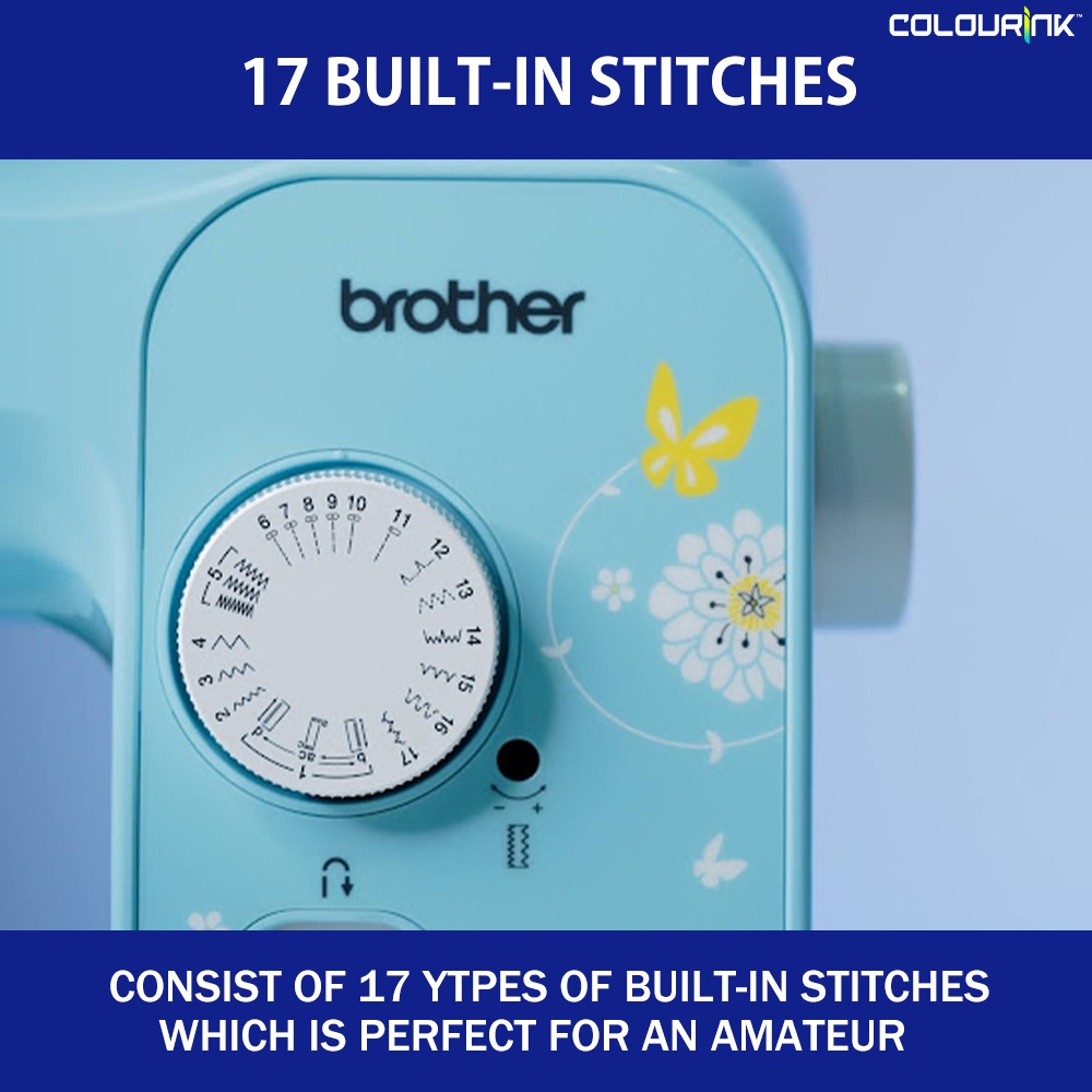 Brother JK17B Sewing Machine Build-in Snitches 4 Step Buttonhole 750 spm 5mm Stitch Width LED Light