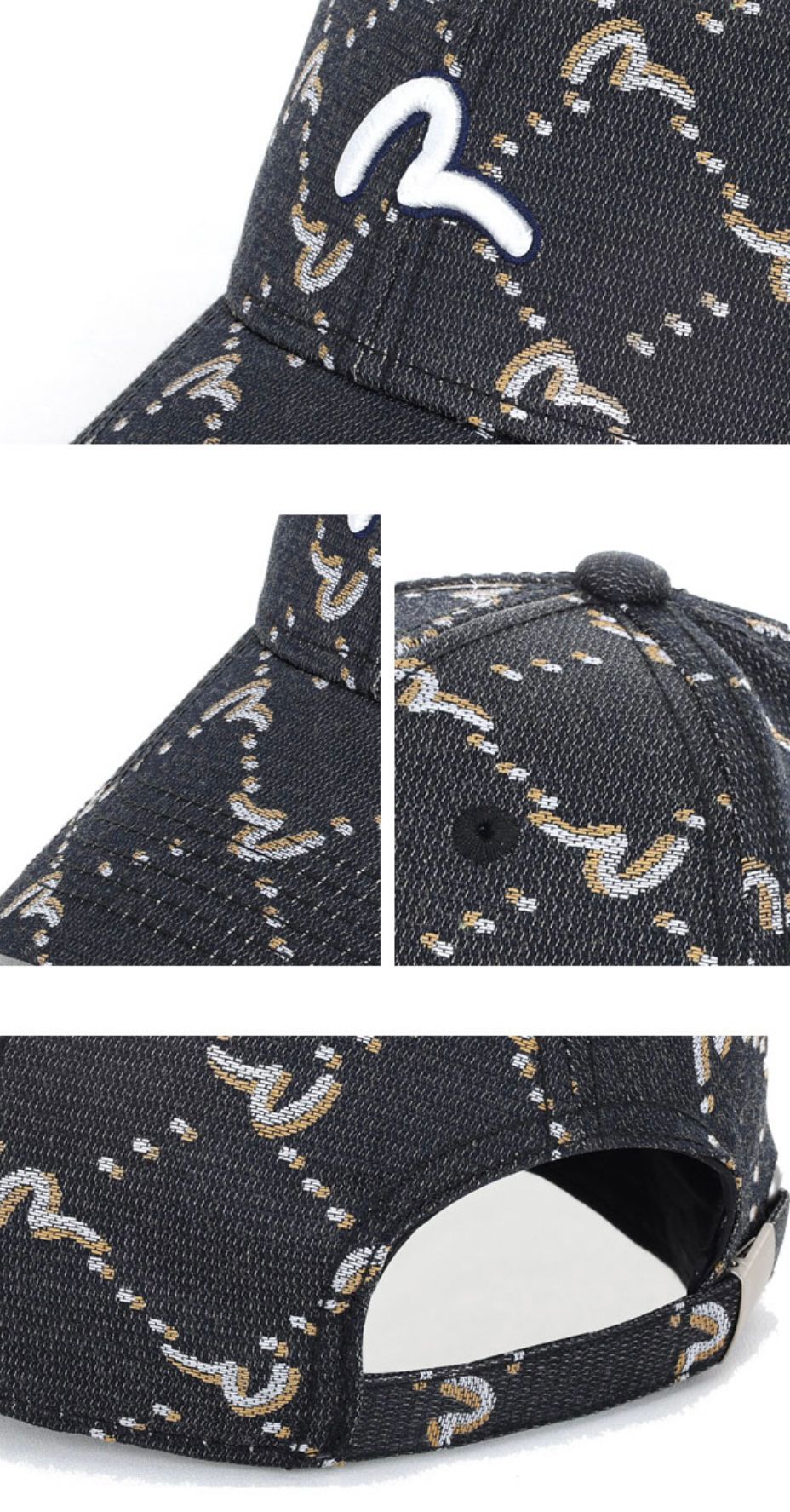 $168頂。韓國直送。韓國潮牌專門店/免稅店 MONOGRAM CAP提花棒球 男女同款EU021