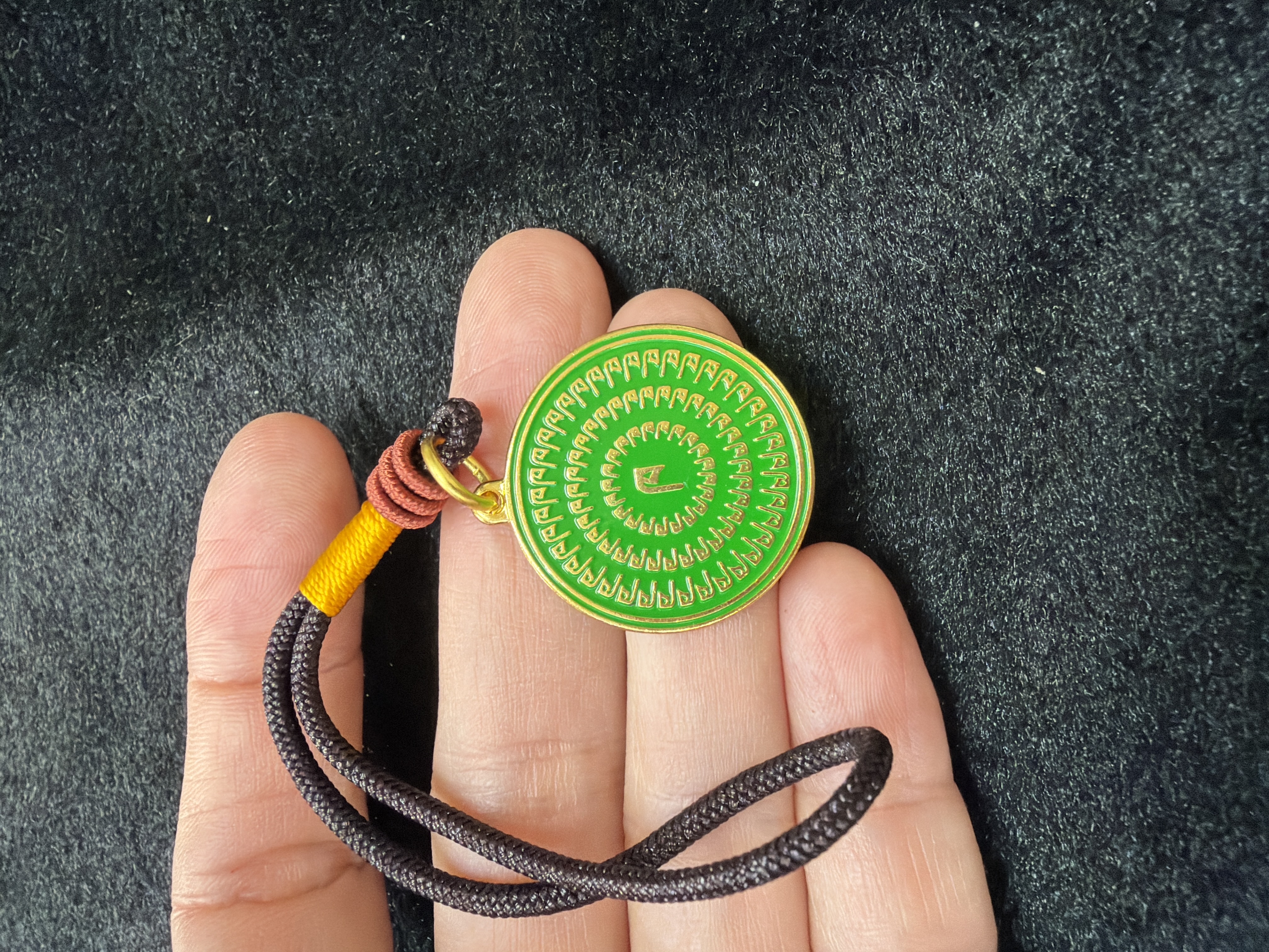 ཁཁཁཁཁ藏傳回遮牌（綠）防是非、小人（2cm)