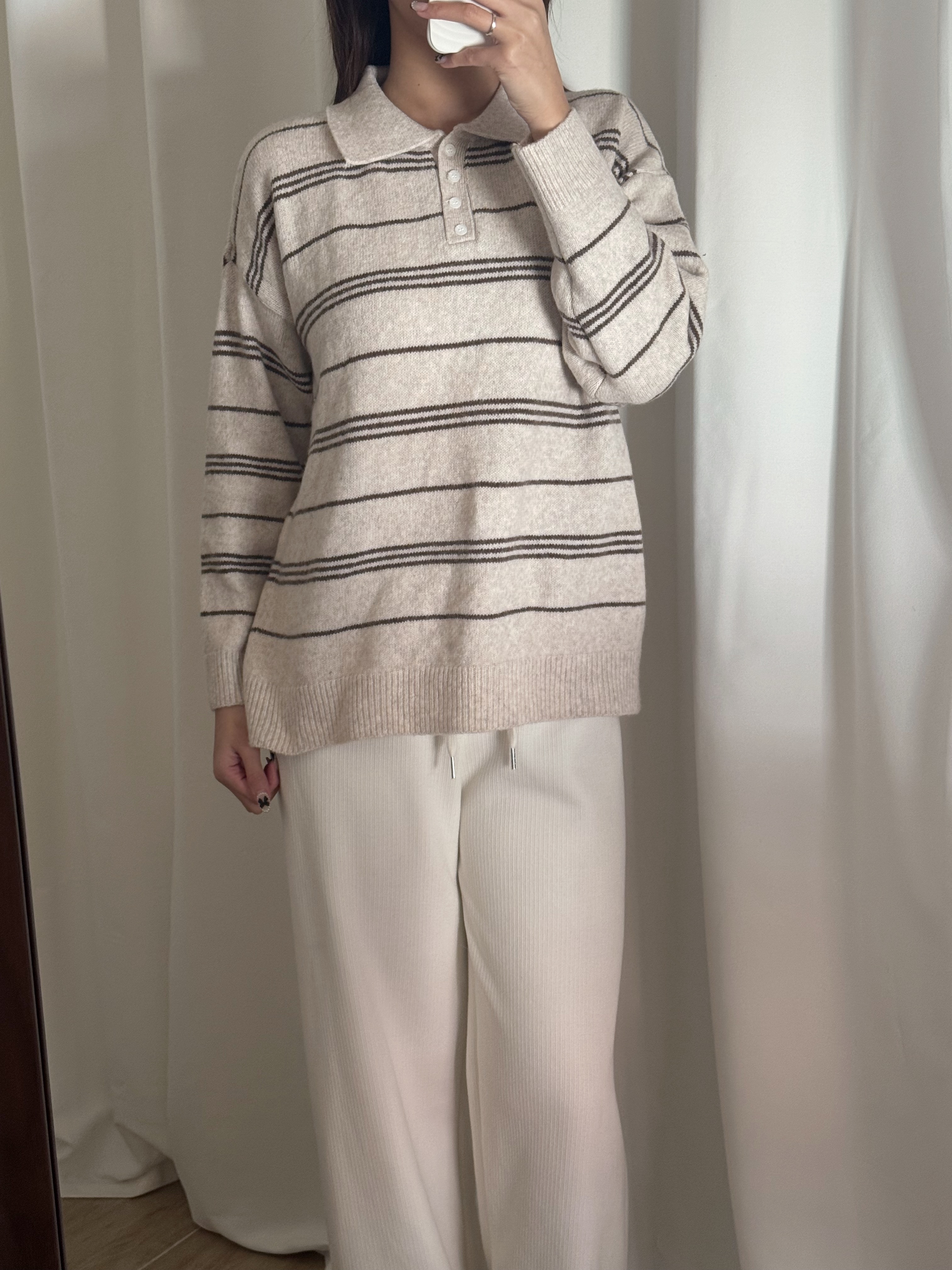 [舒適不拮肉!]日常翻領羊毛毛衣(八色入)