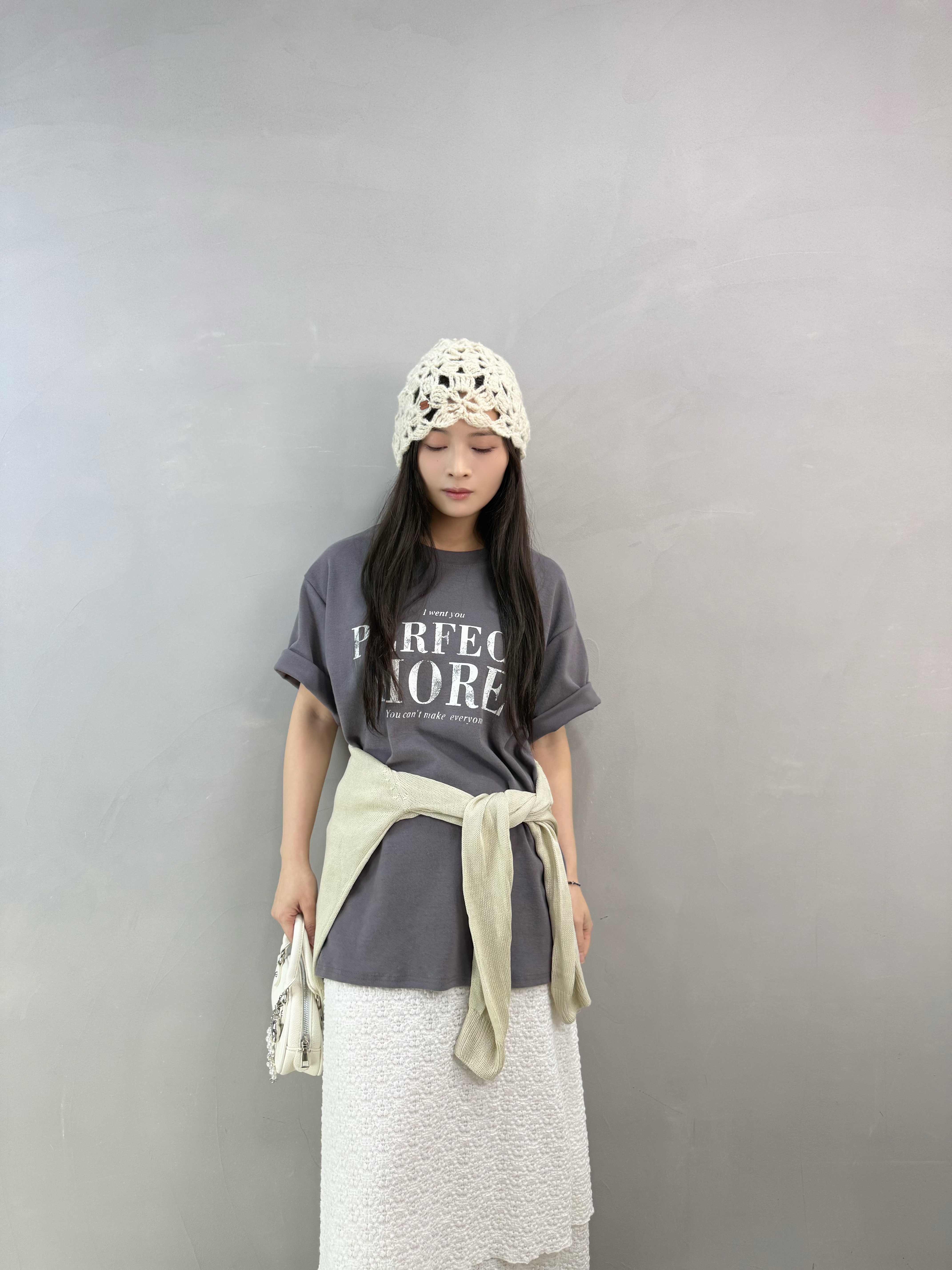 G04 刷色字開叉磨毛Tee